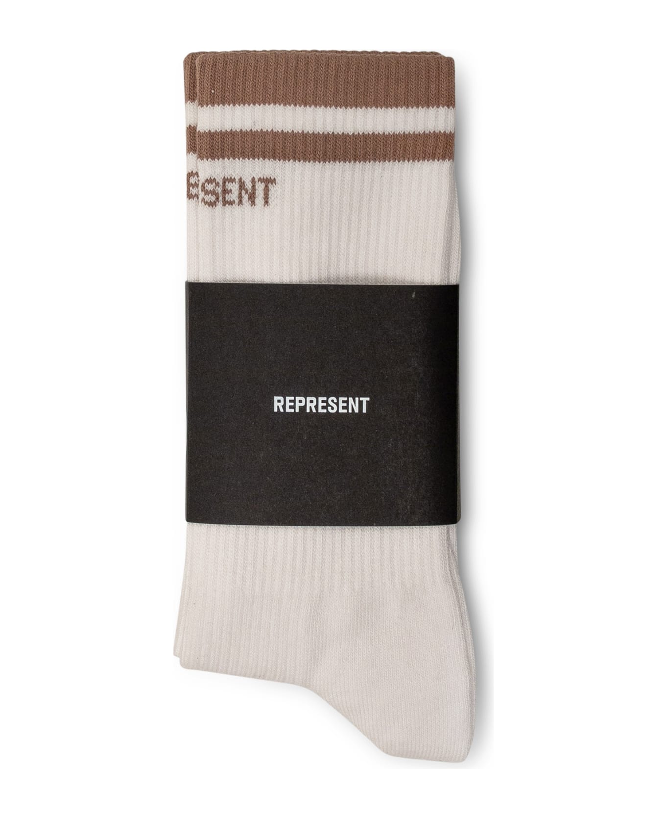 REPRESENT Socks With Logo - MUSHROOM