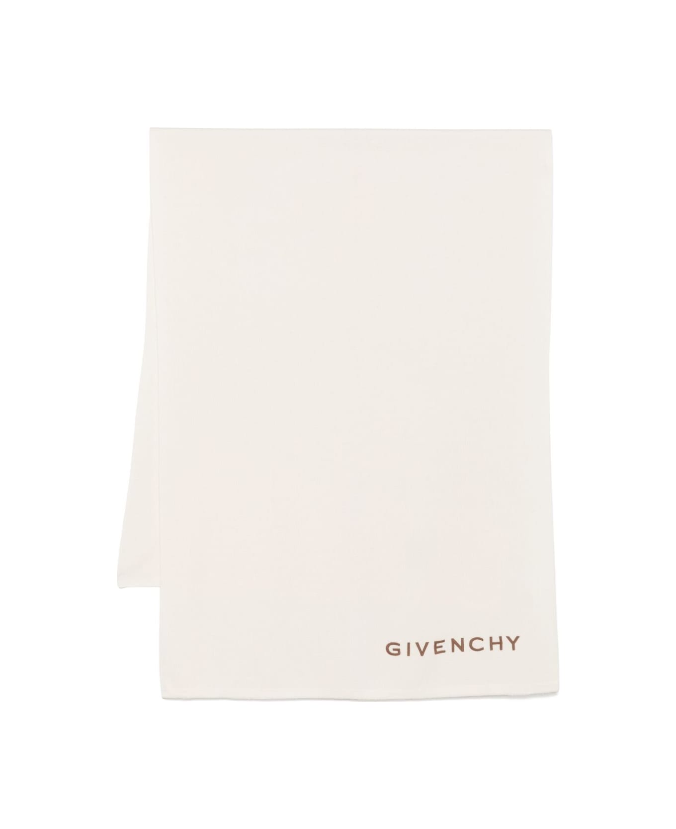 Givenchy Scarf 4g Embrodery - Eggshell Embr Dark Grey