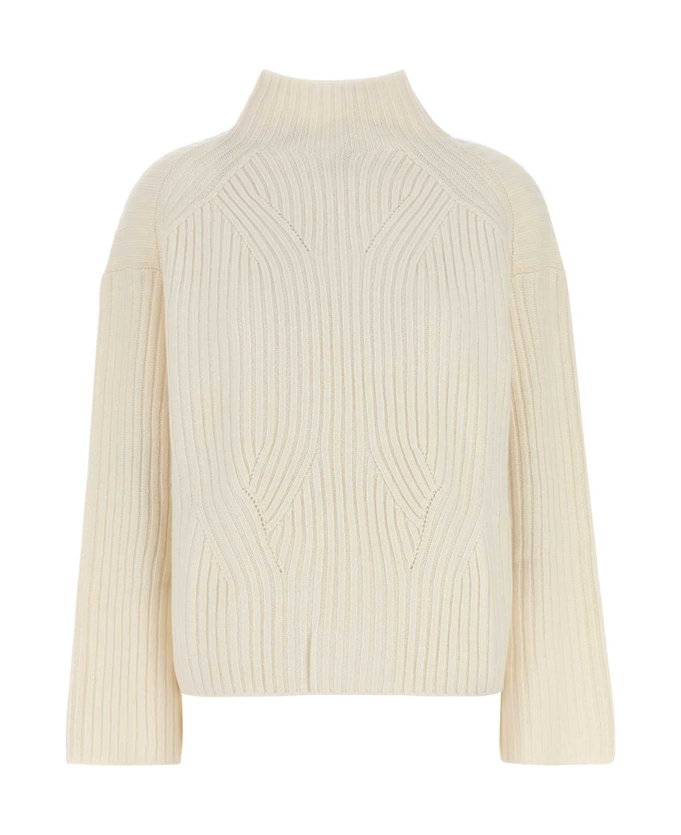 Loulou Studio Ivory Cashmere Ines Sweater - IVORY