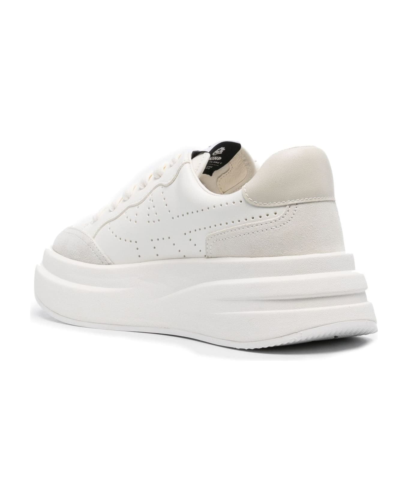 Ash White Calf Leather Sneakers - White talco white
