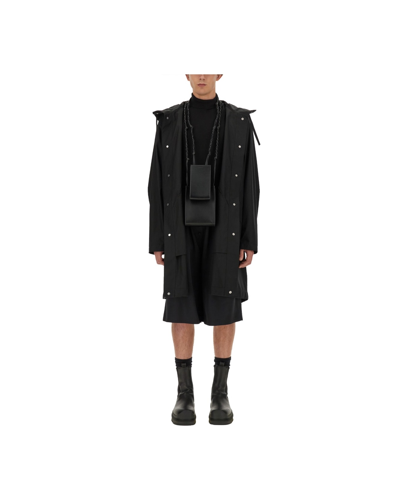 Jil Sander Parka With Logo - Black