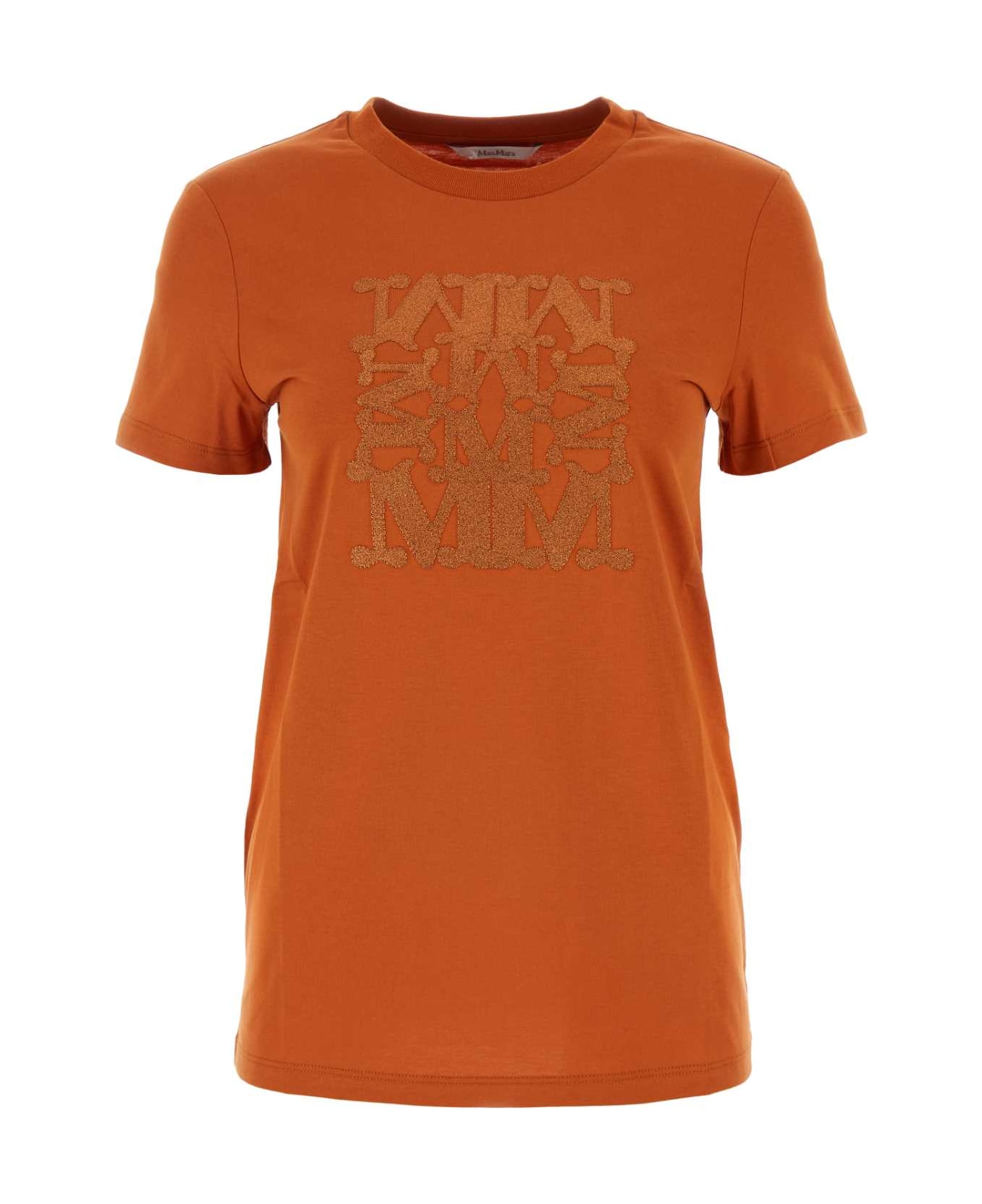 Max Mara Dark Orange Cotton Taverna T-shirt - TERRA Tシャツ