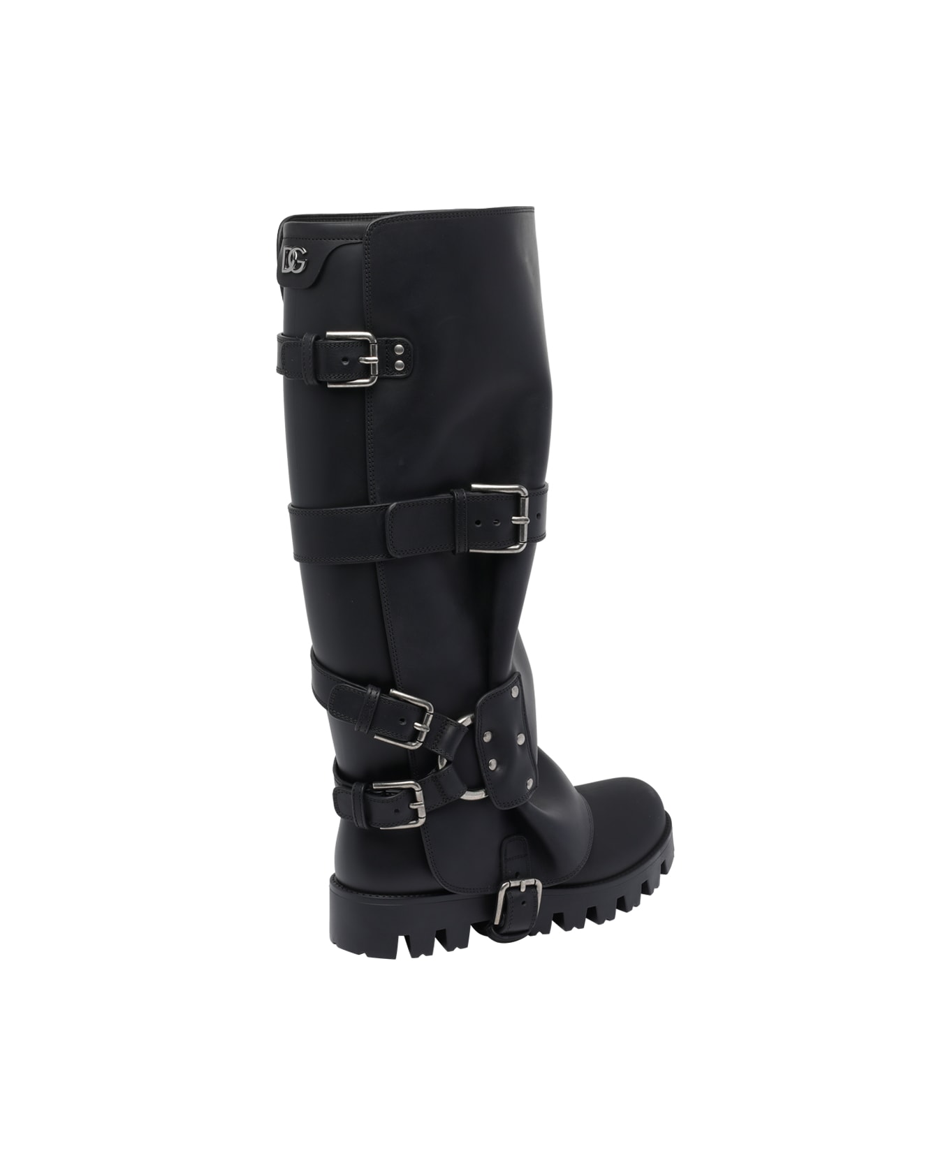 Dolce 
Gabbana Buckle Boots - Black