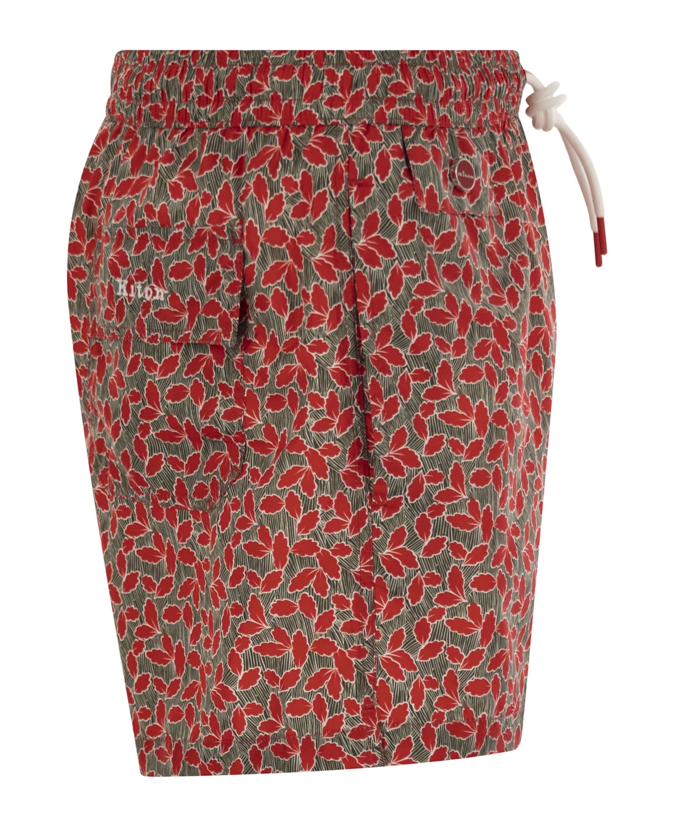 Kiton Patterned Beach Boxers - Red