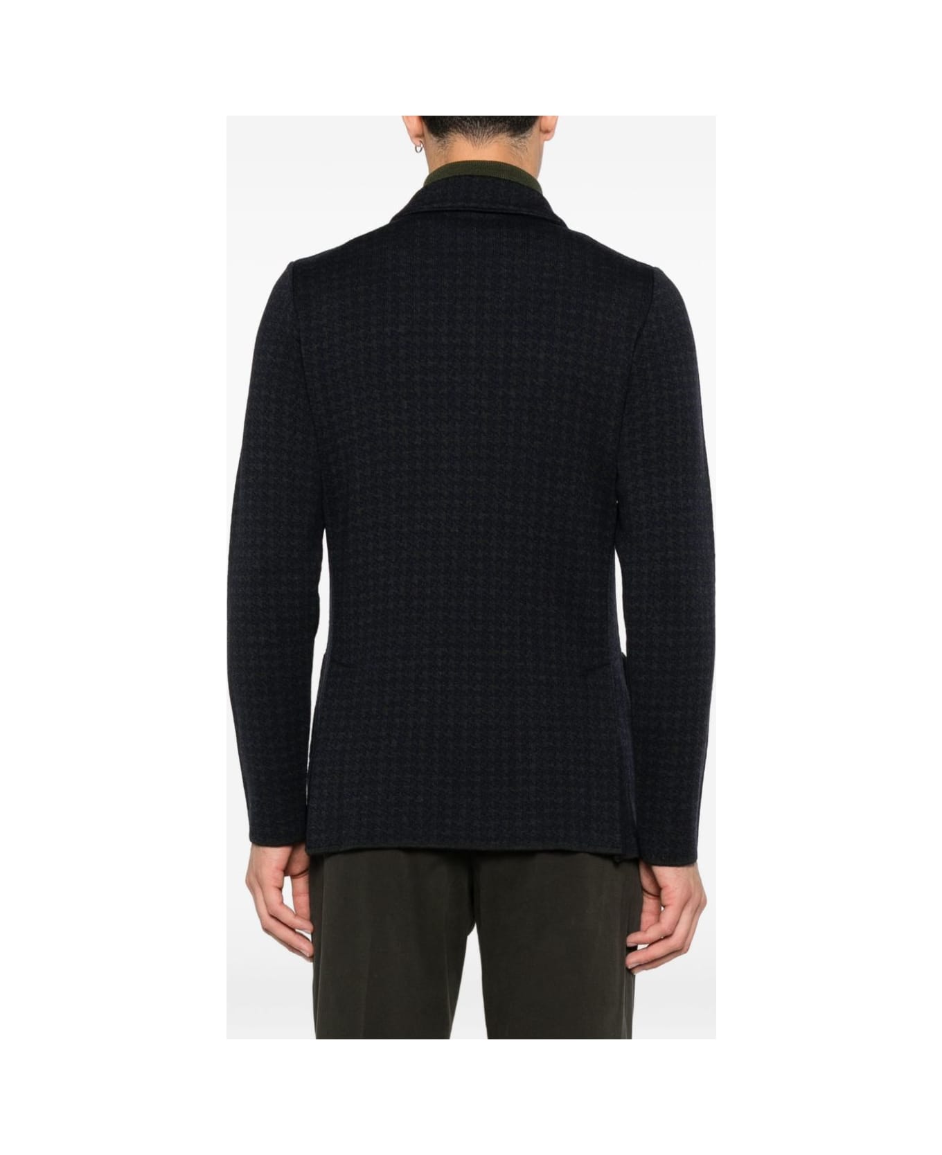 Lardini Blue Knit Jacket - Blue