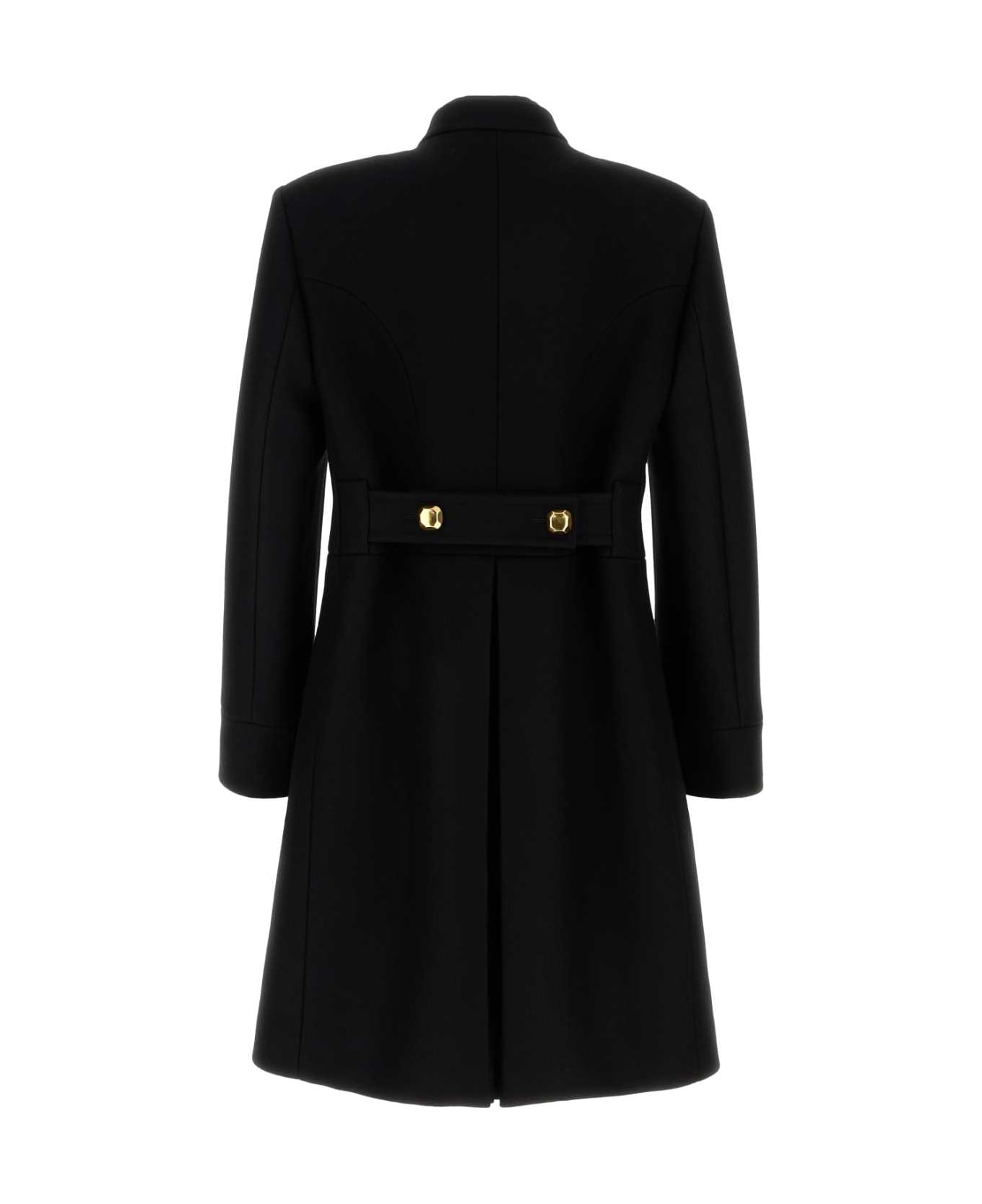 Valentino Garavani Black Wool Blend Coat - NERO