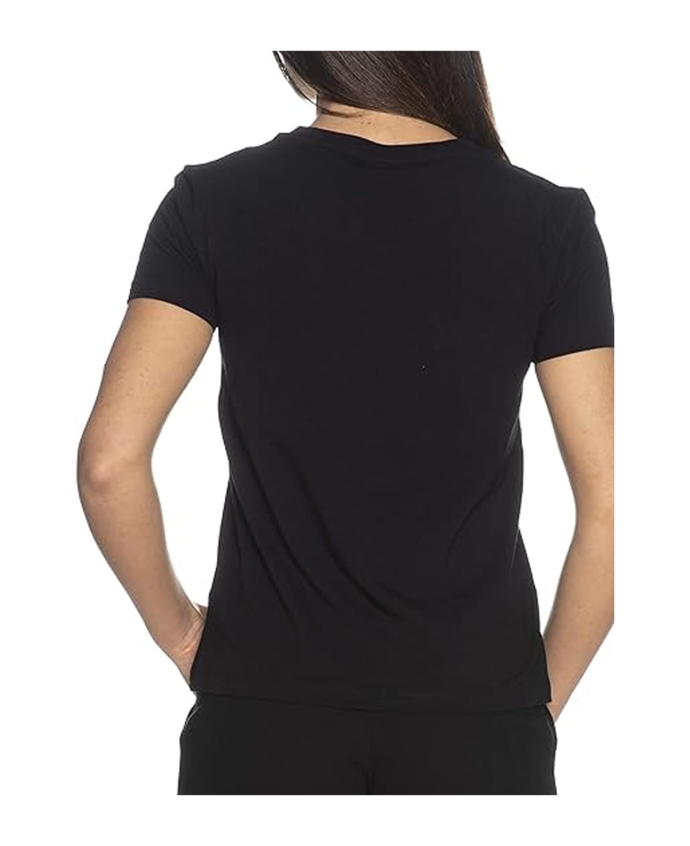 Moschino Swim Cotton Logo T-shirt - Black