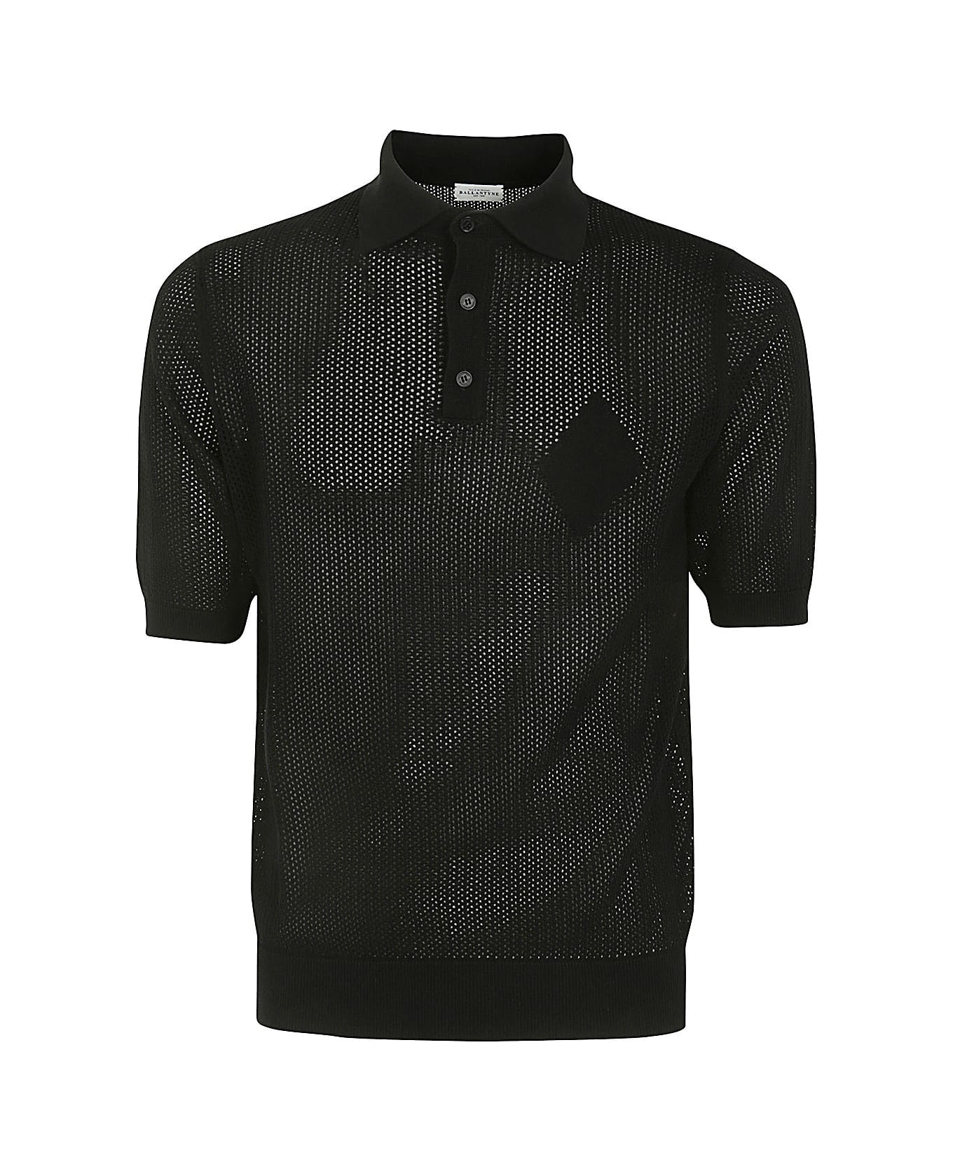 Ballantyne Polo Neck Pullover - Black ポロシャツ