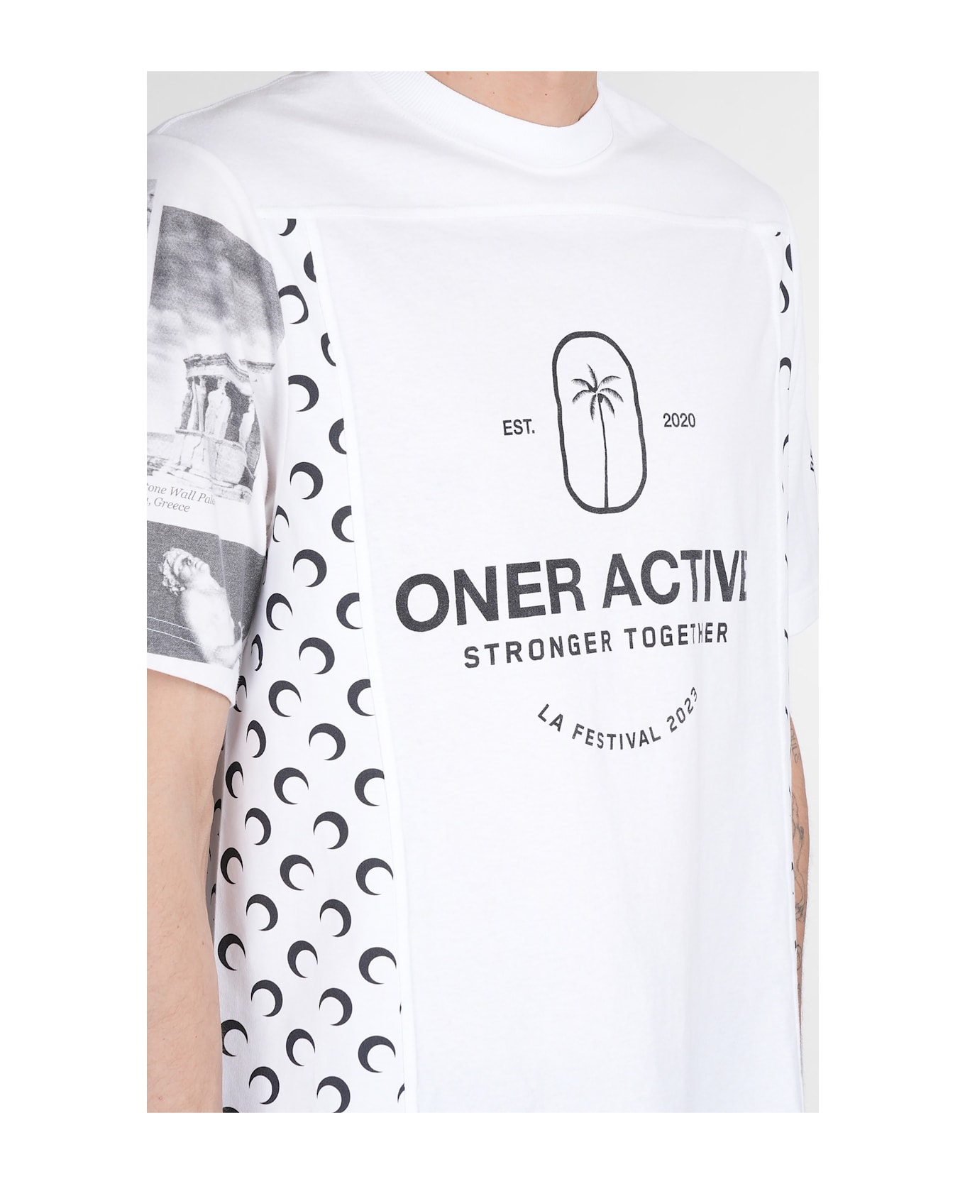 Marine Serre T-shirt In White Cotton - white