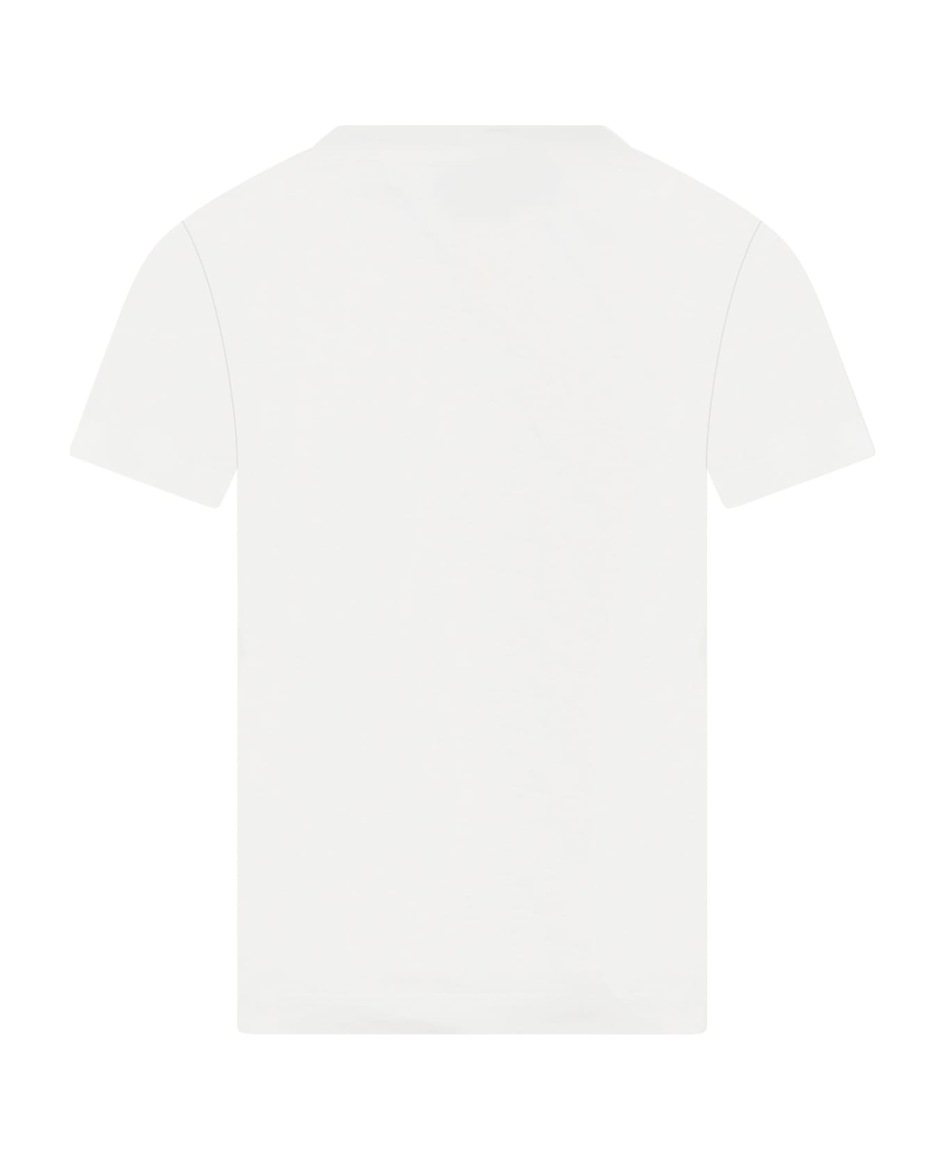 Fendi White T-shirt For Girl With Ff - White