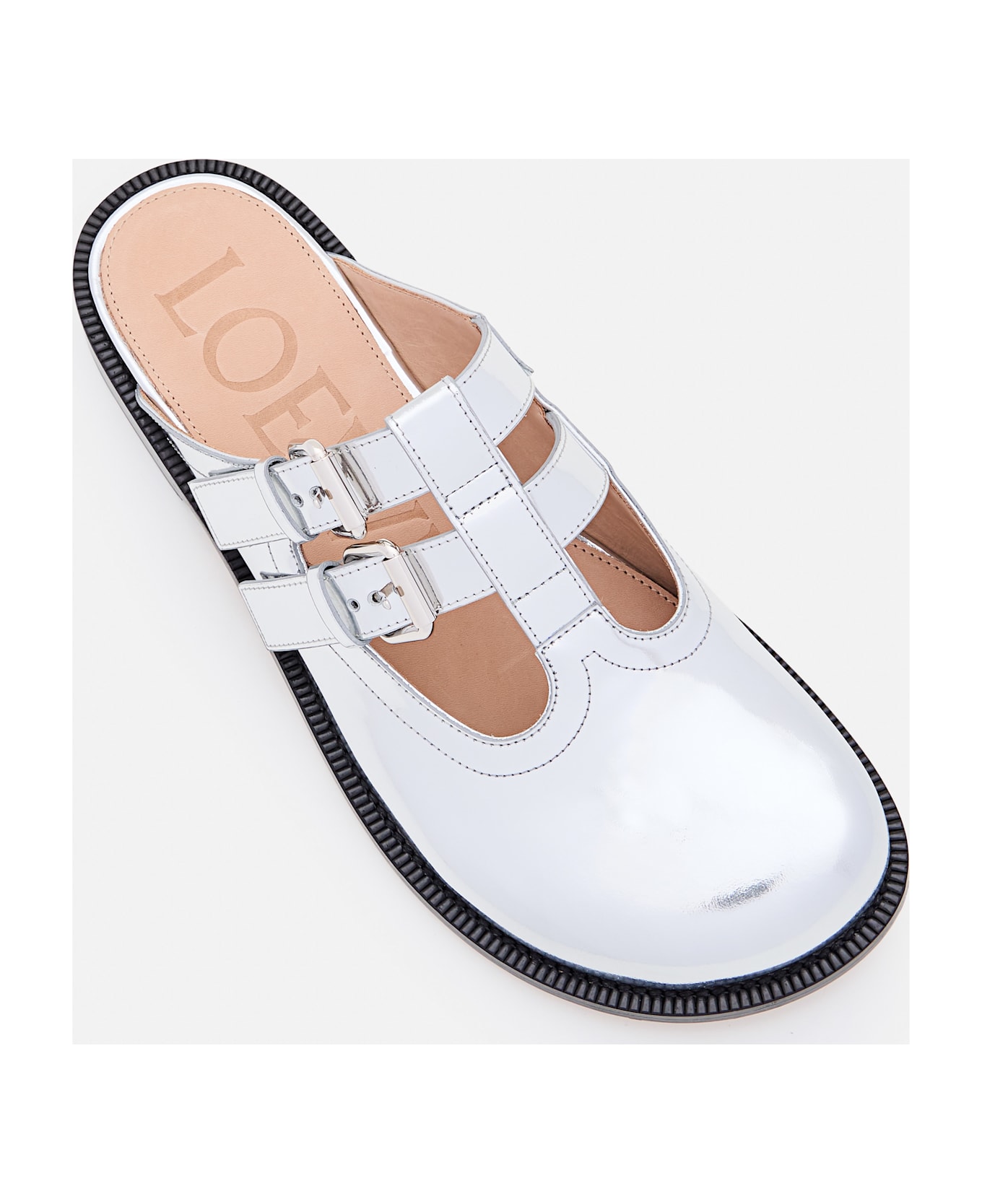 Loewe Campo Mary Jane Mule - Silver