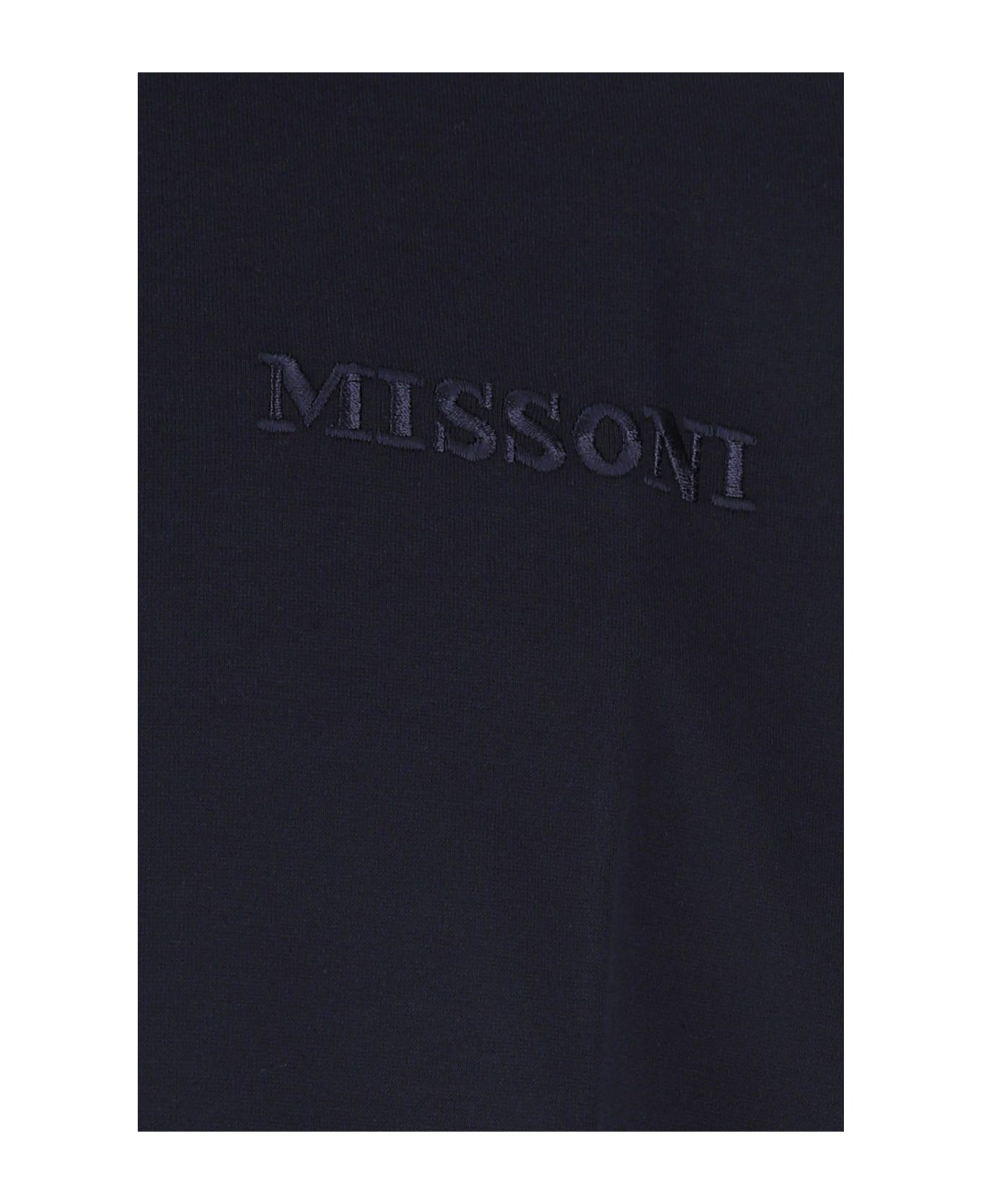 Missoni Midnight Blue Cotton T-shirt - Blue