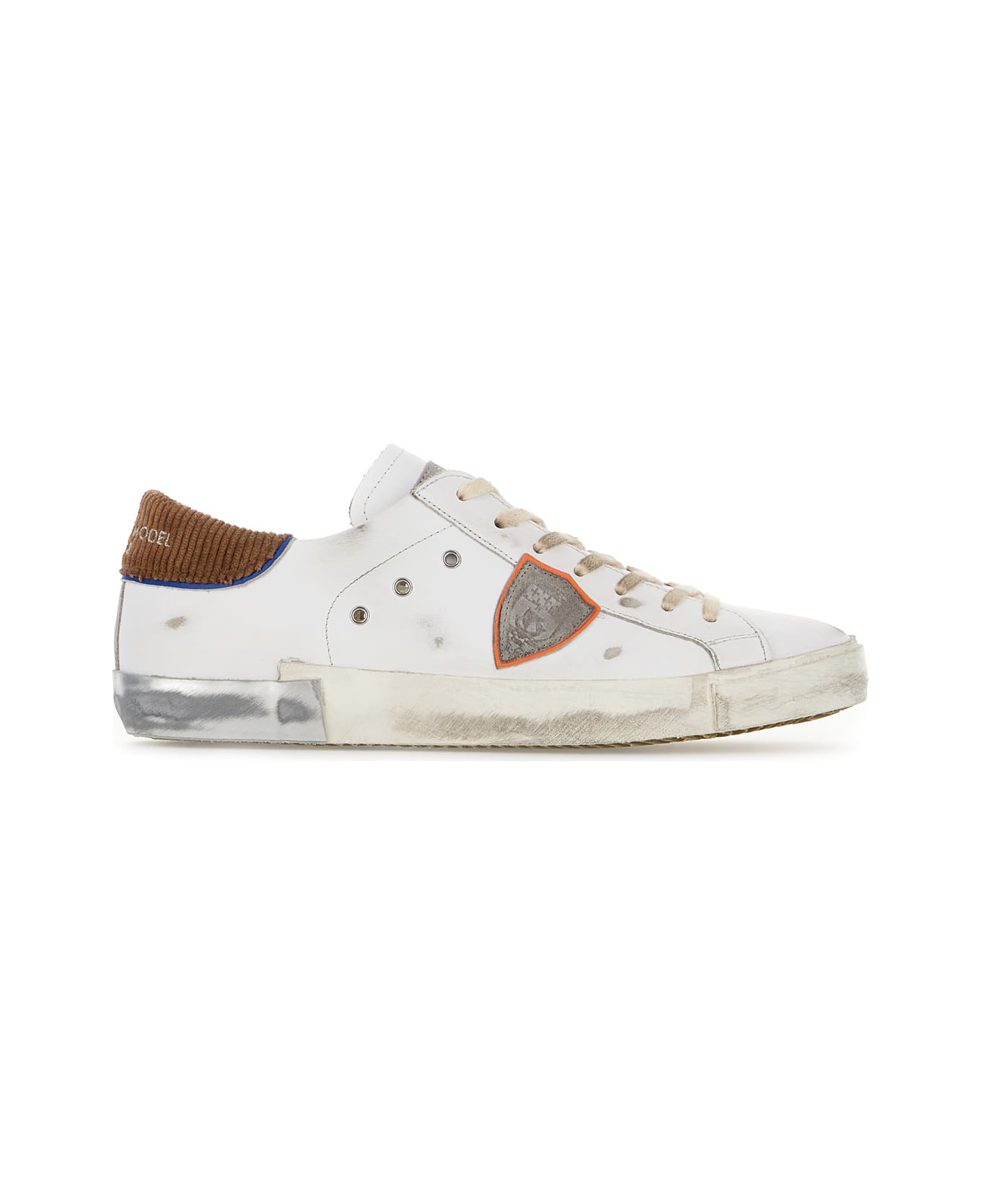 Philippe Model White Leather Prsx Low Sneakers - VEW1