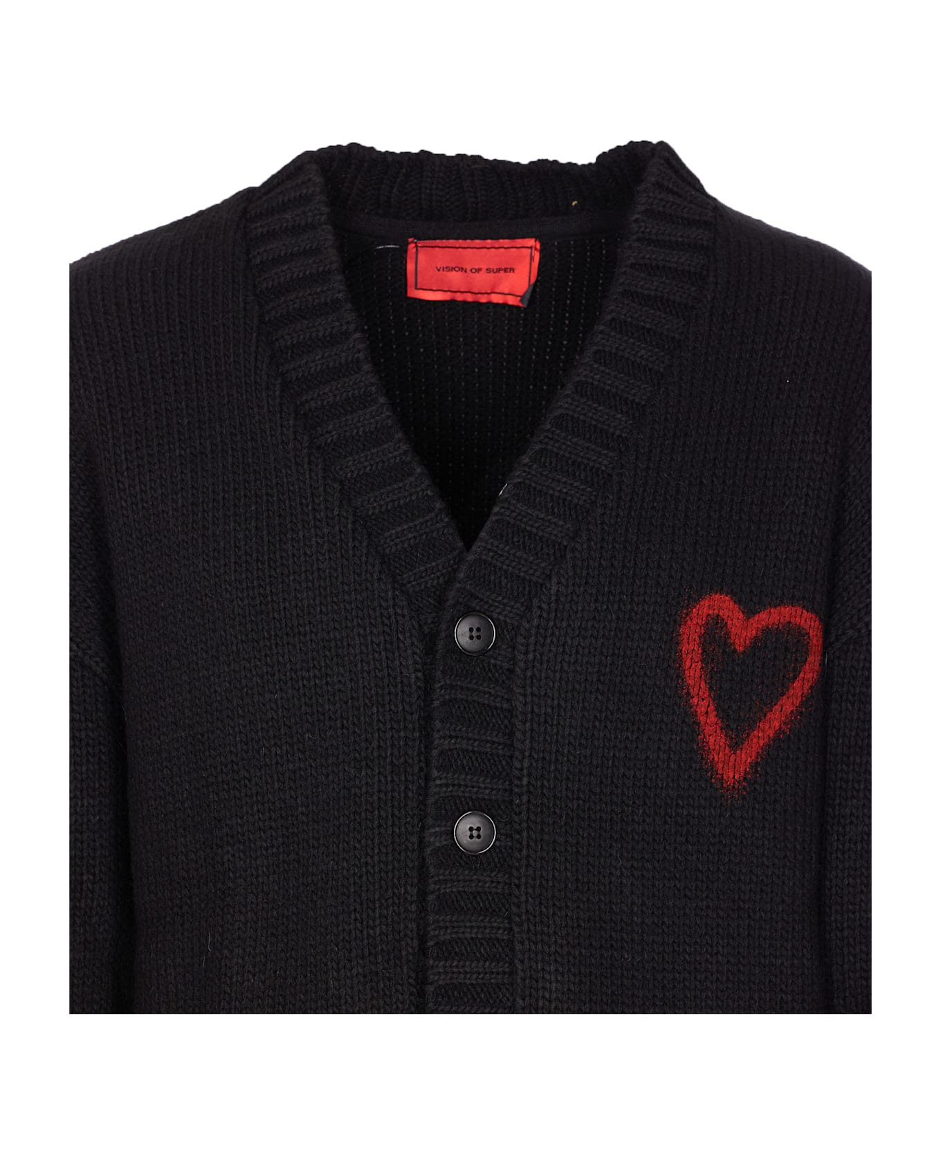 Vision of Super Heart Cardigan - Black