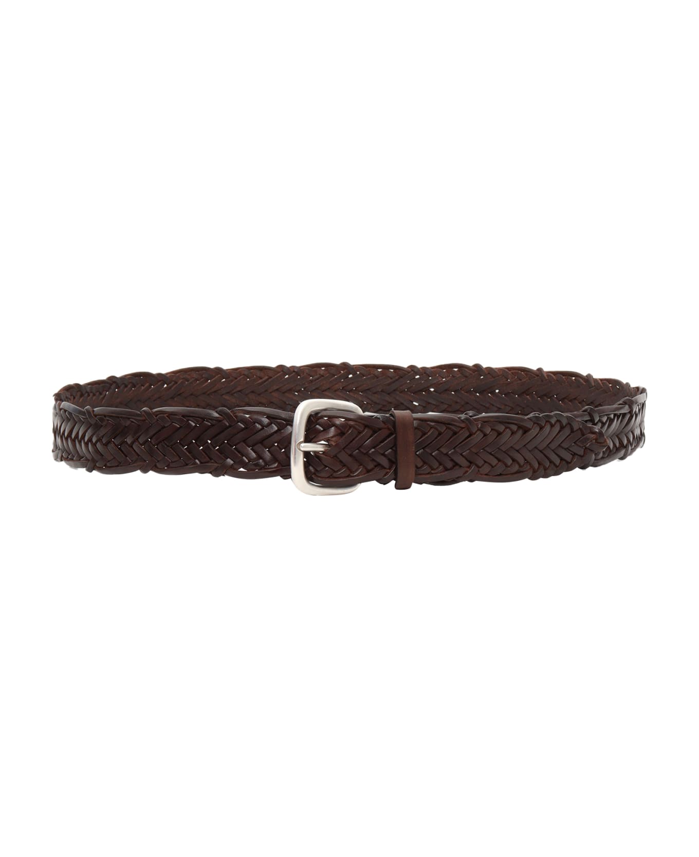 Orciani Brown Braided Belt - BROWN