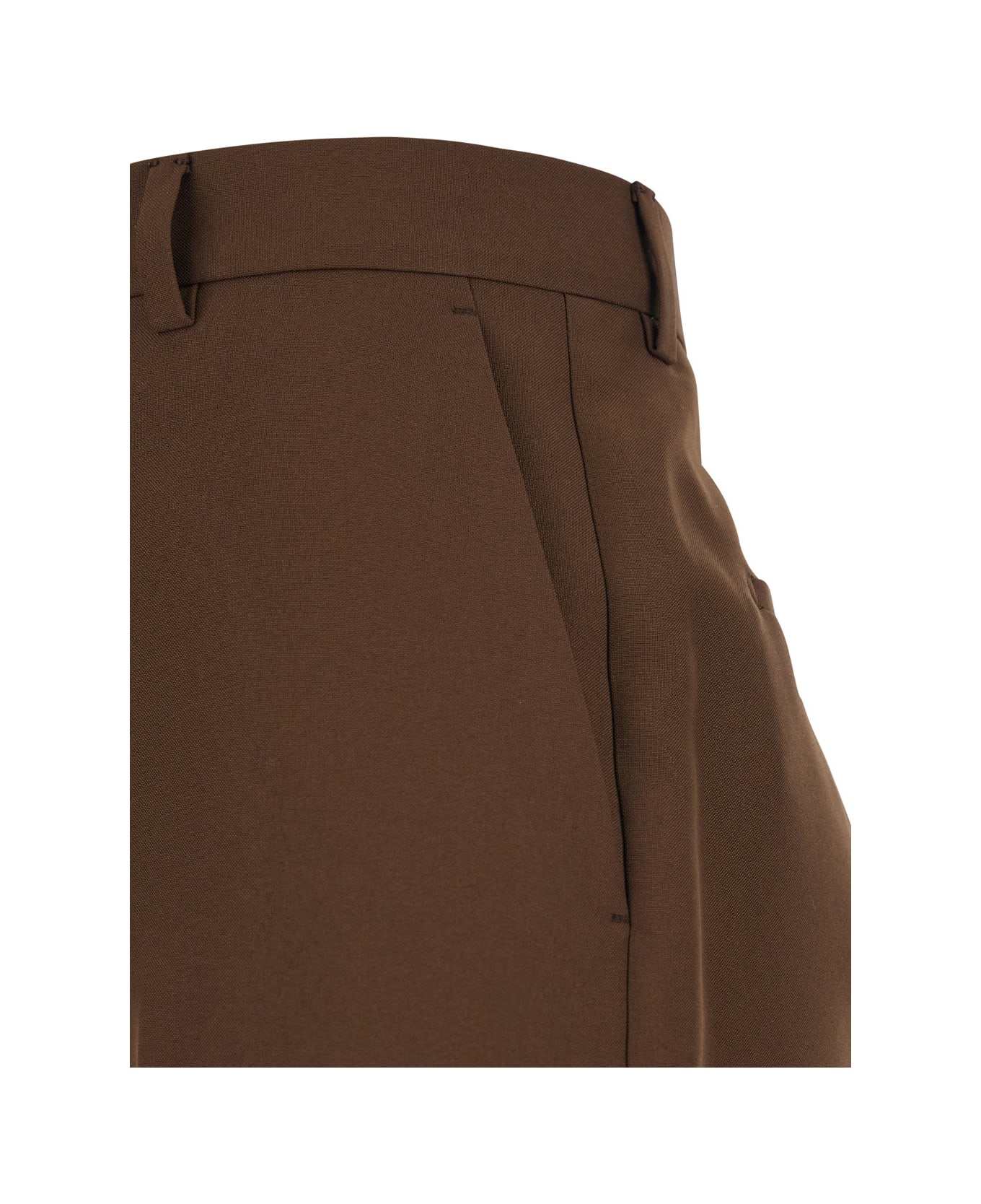 Gucci Brown Pants With Belt Loops And Two Rear Welt Pockets In Tech Fabric Woman - BROWN