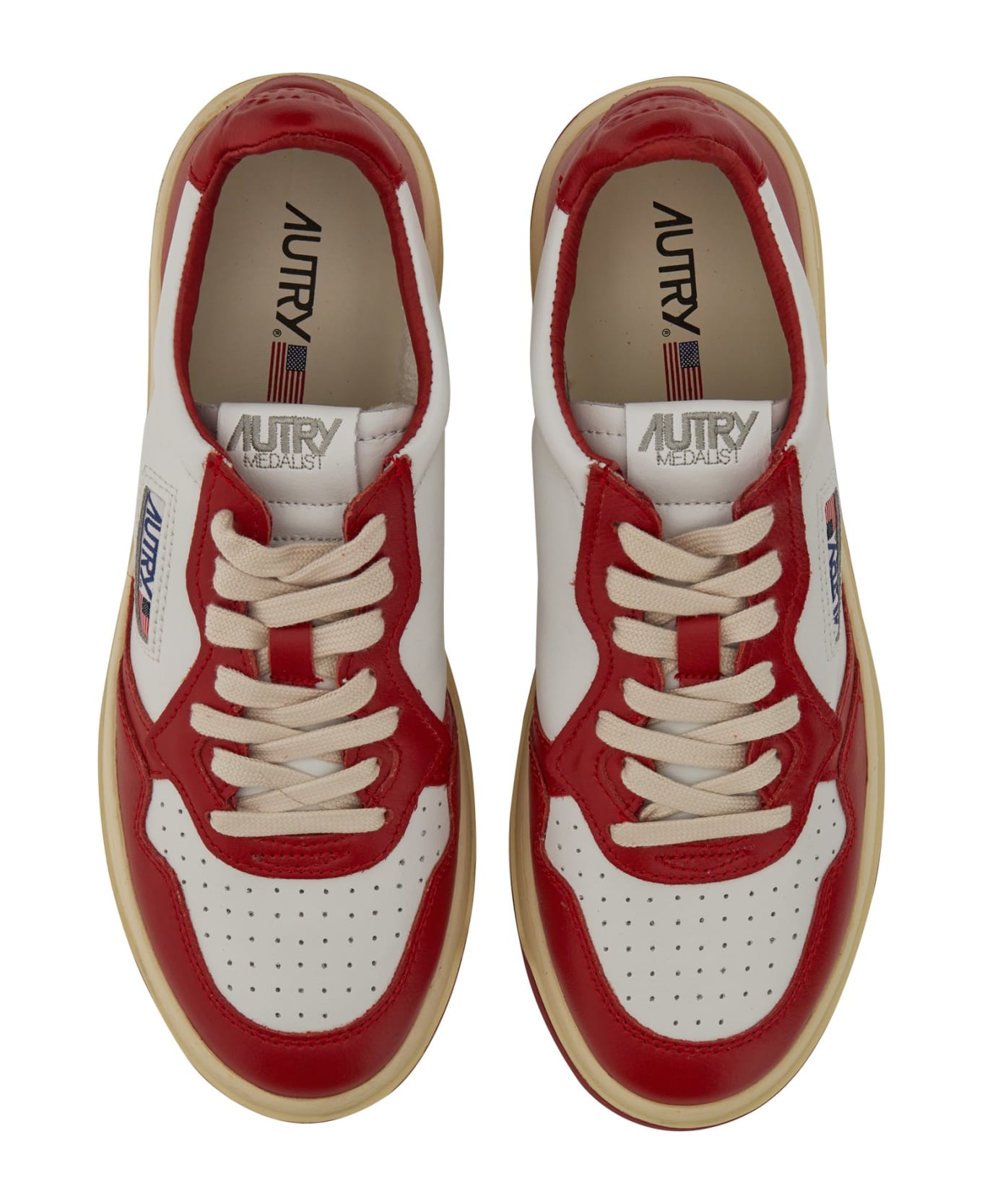 Autry 01 Sneakers In Red Leather - WB02