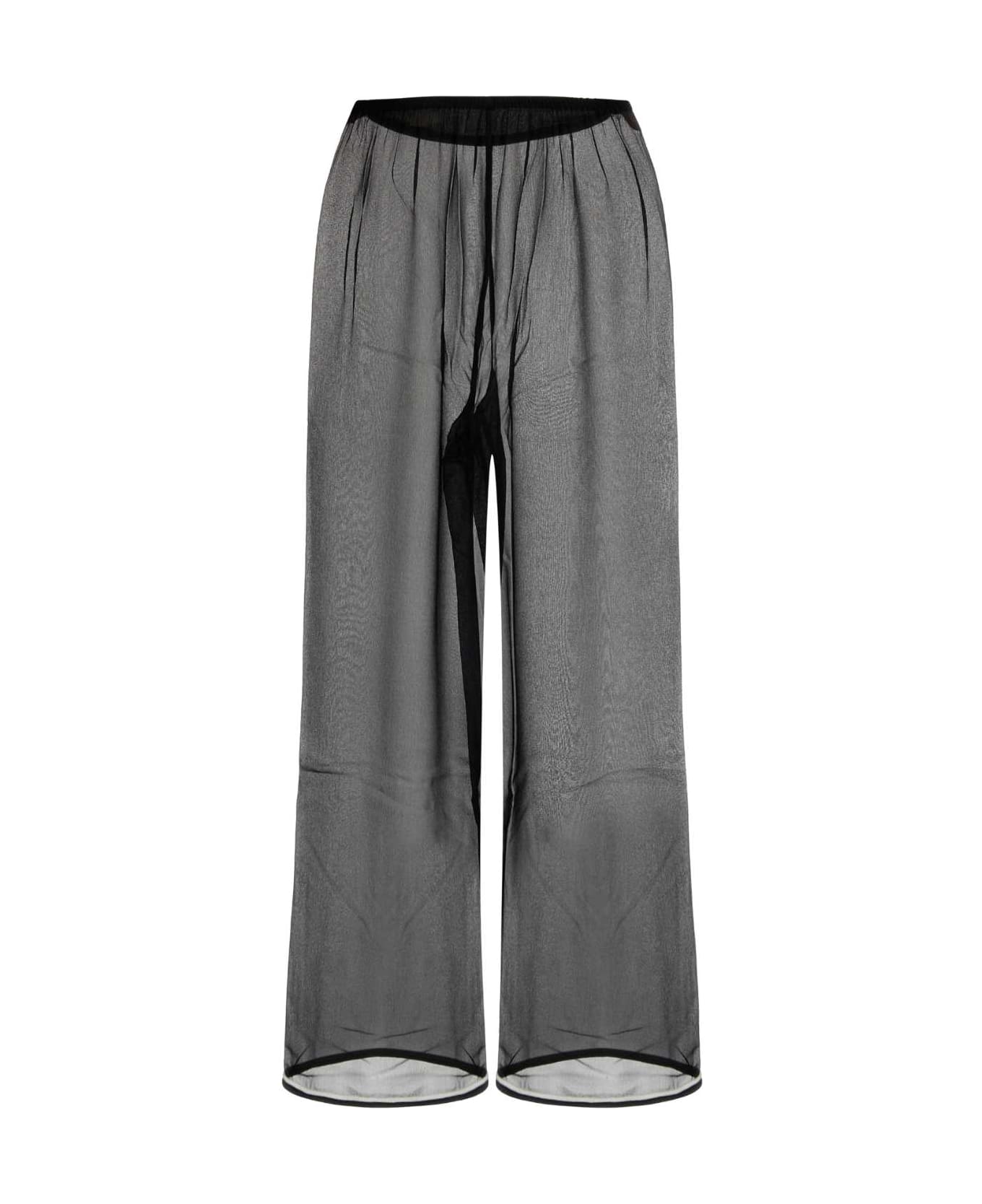 Bode Black Silk Wide-leg Pant - BLACK