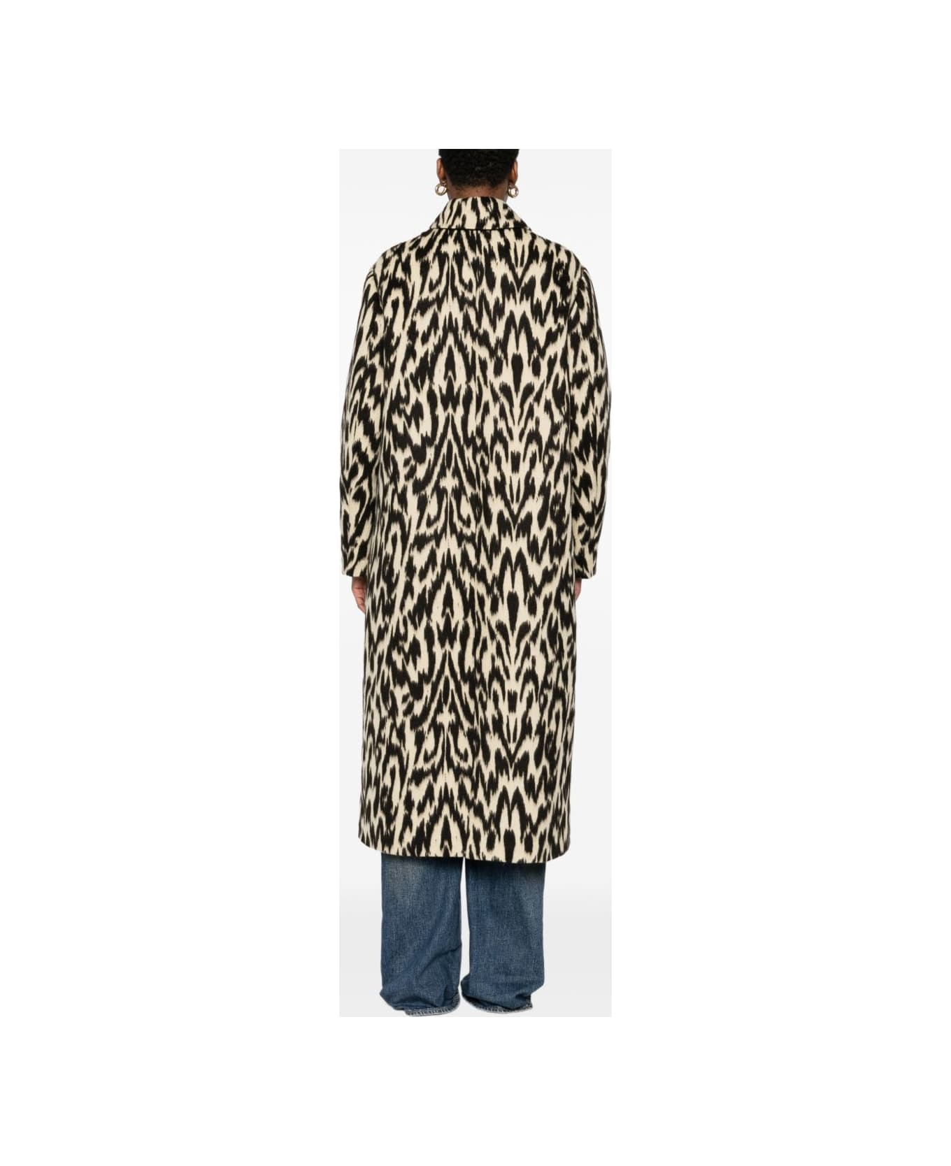 Forte_Forte Jacquard Long Coat - Brown