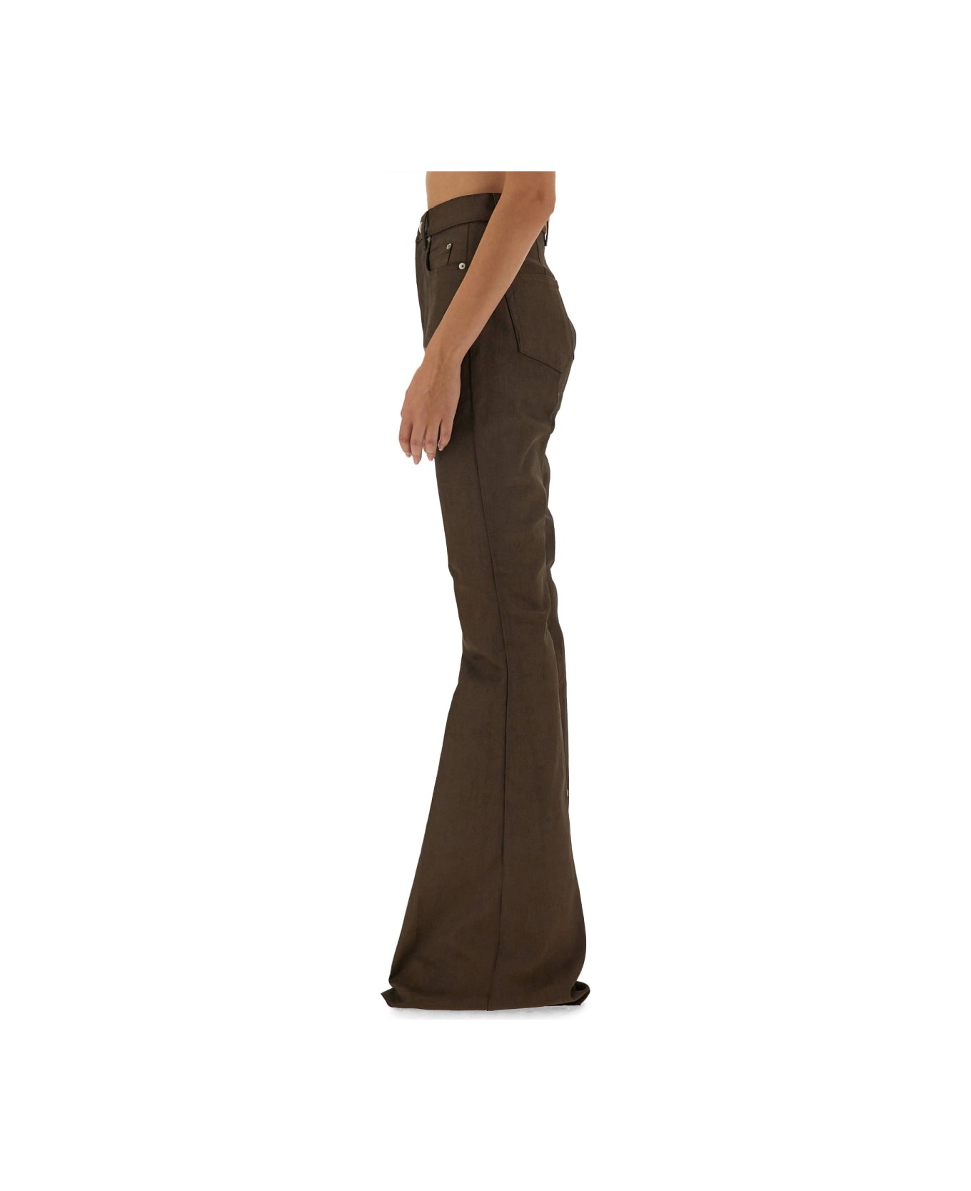 Rick Owens Denim Pants - BROWN
