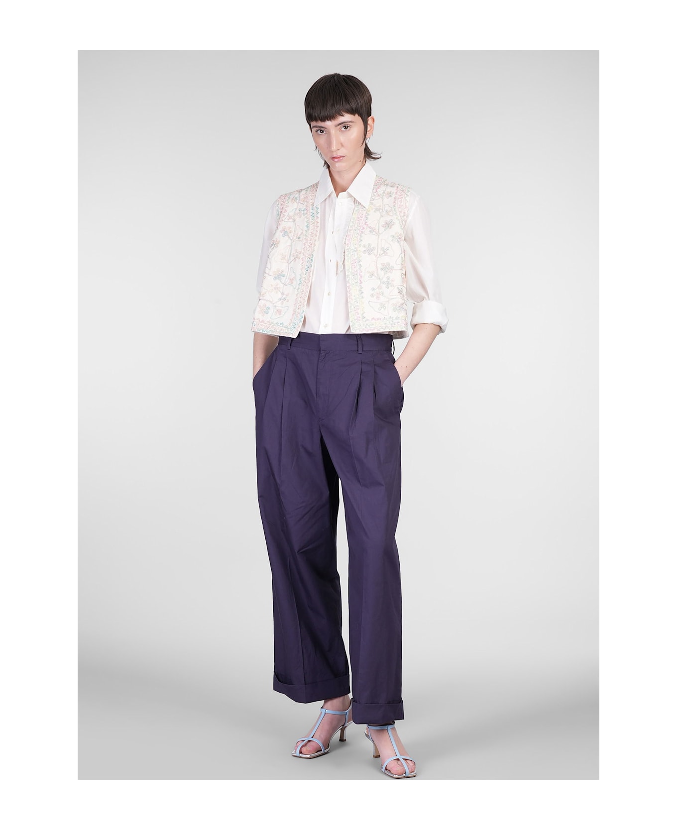 Antik Batik Pam Pants In Blue Cotton - blue