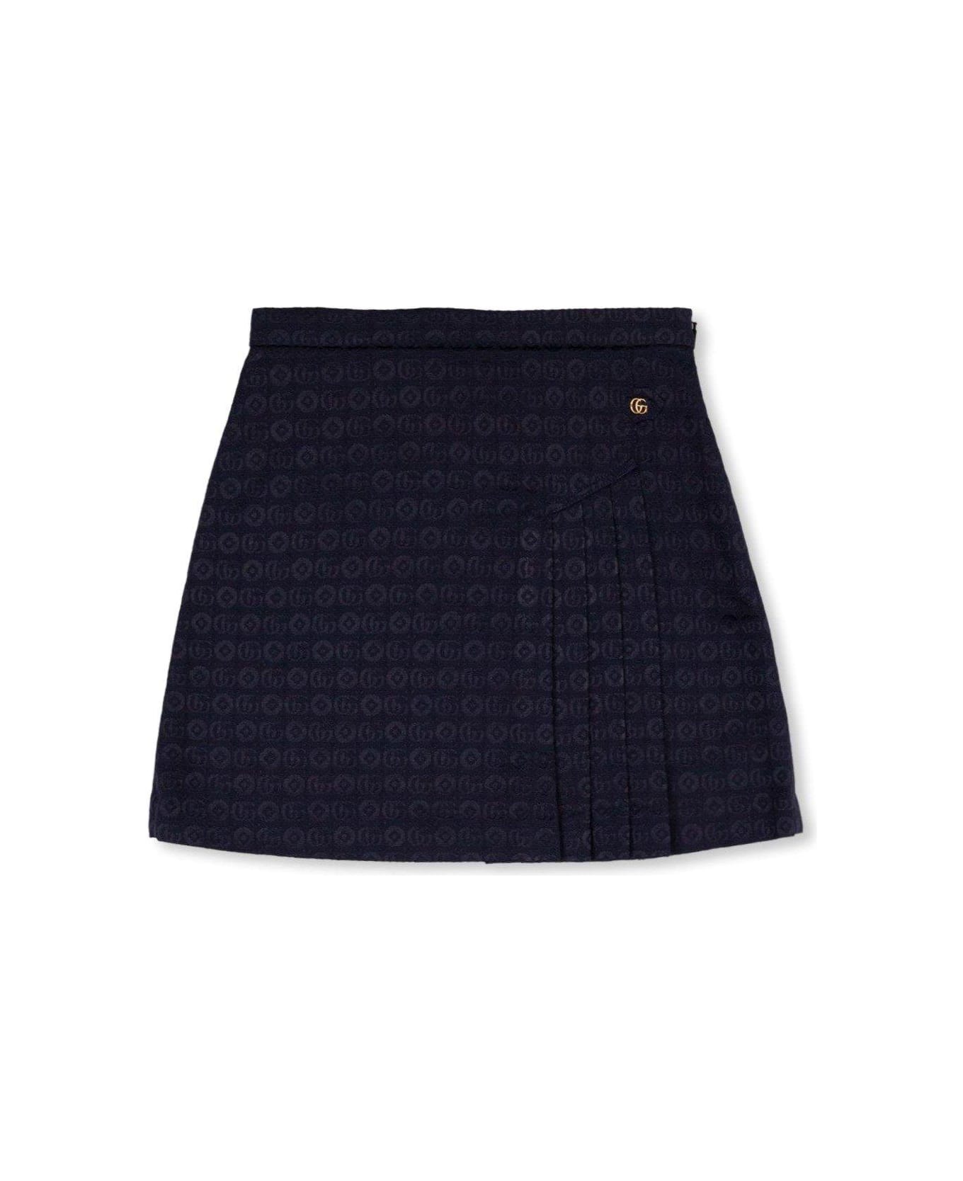 Gucci Logo Plaque Pleated Skirt ボトムス