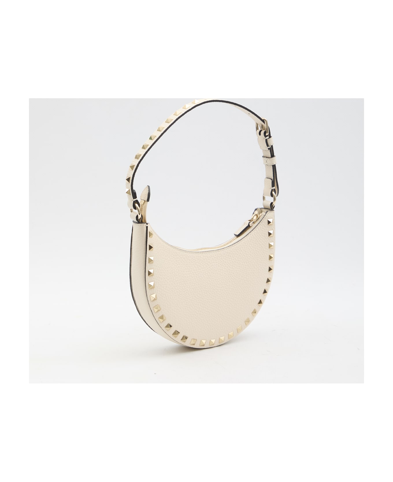 Valentino Garavani Mini Rockstud Hobo Bag - White