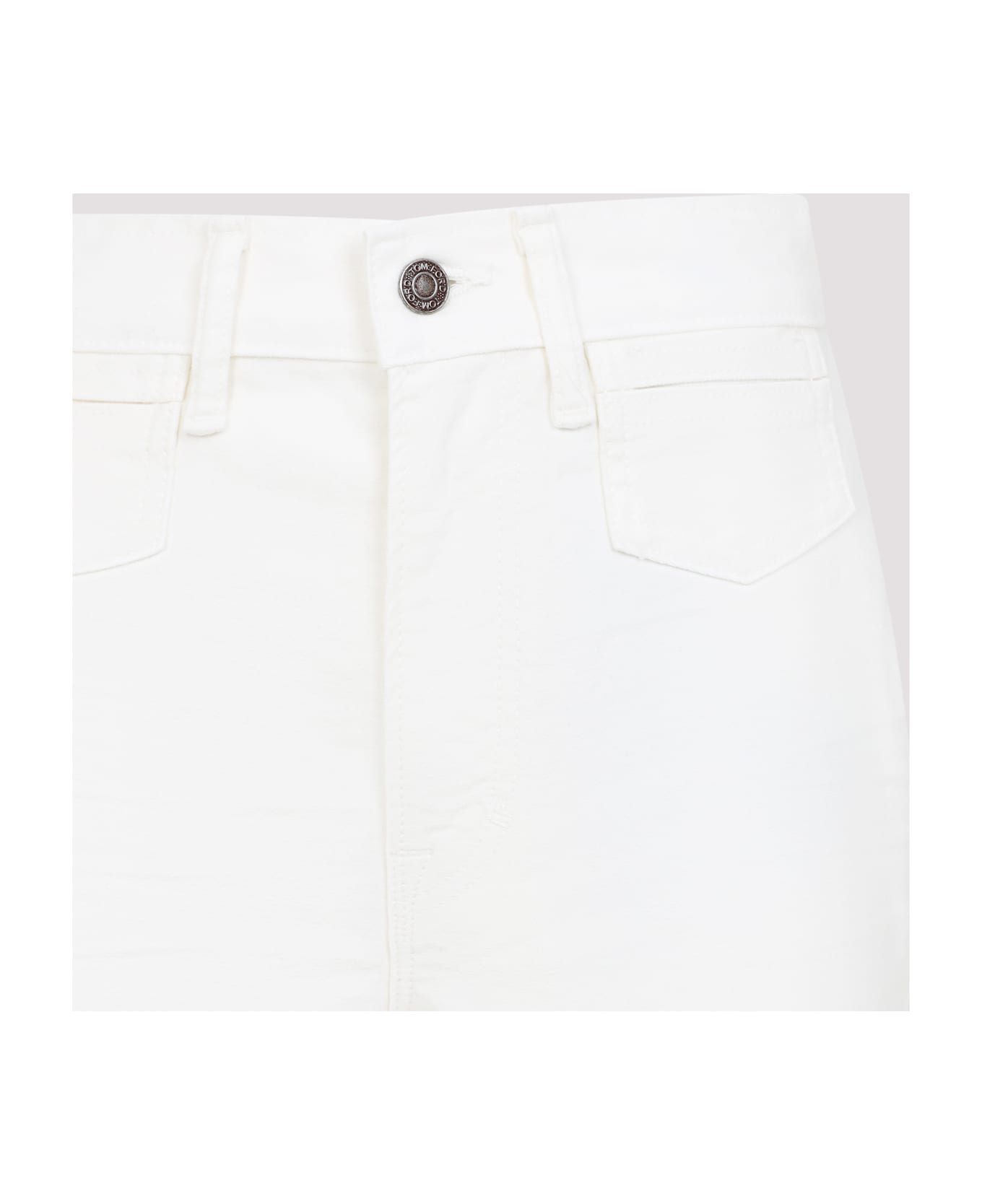 Tom Ford Moleskin Wide Flare Pants - Off White
