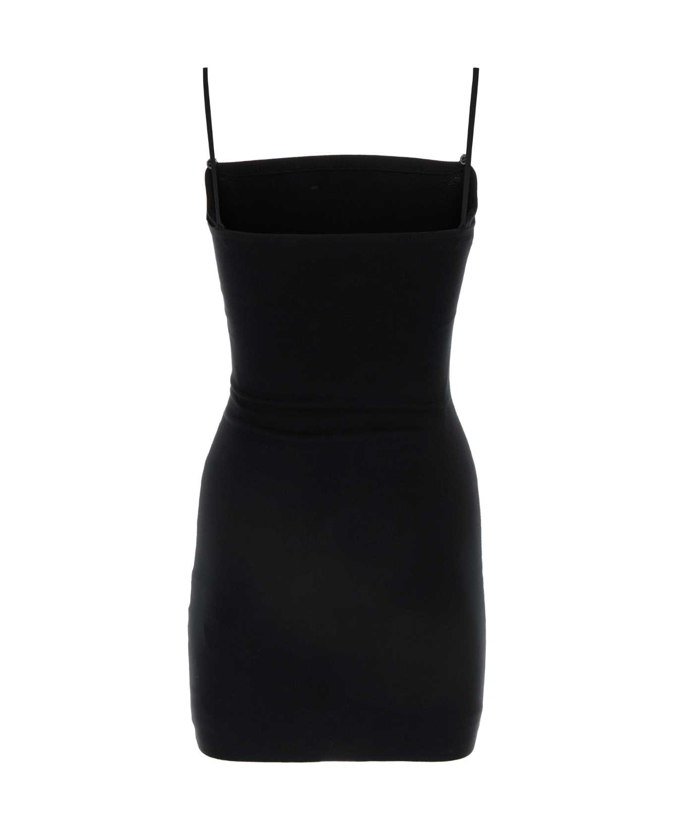 Alexander Wang Black Stretch Cupro Blend Mini Dress - BLACK ワンピース＆ドレス