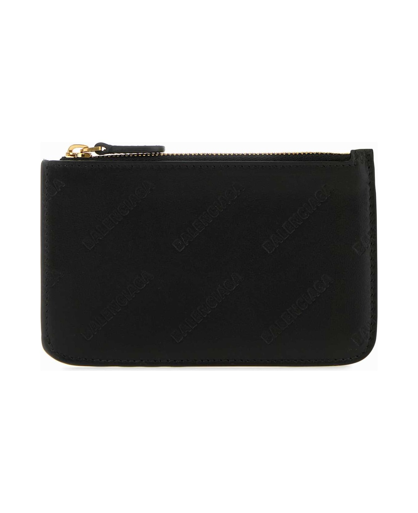 Balenciaga Black Leather Card Holder - Black 財布