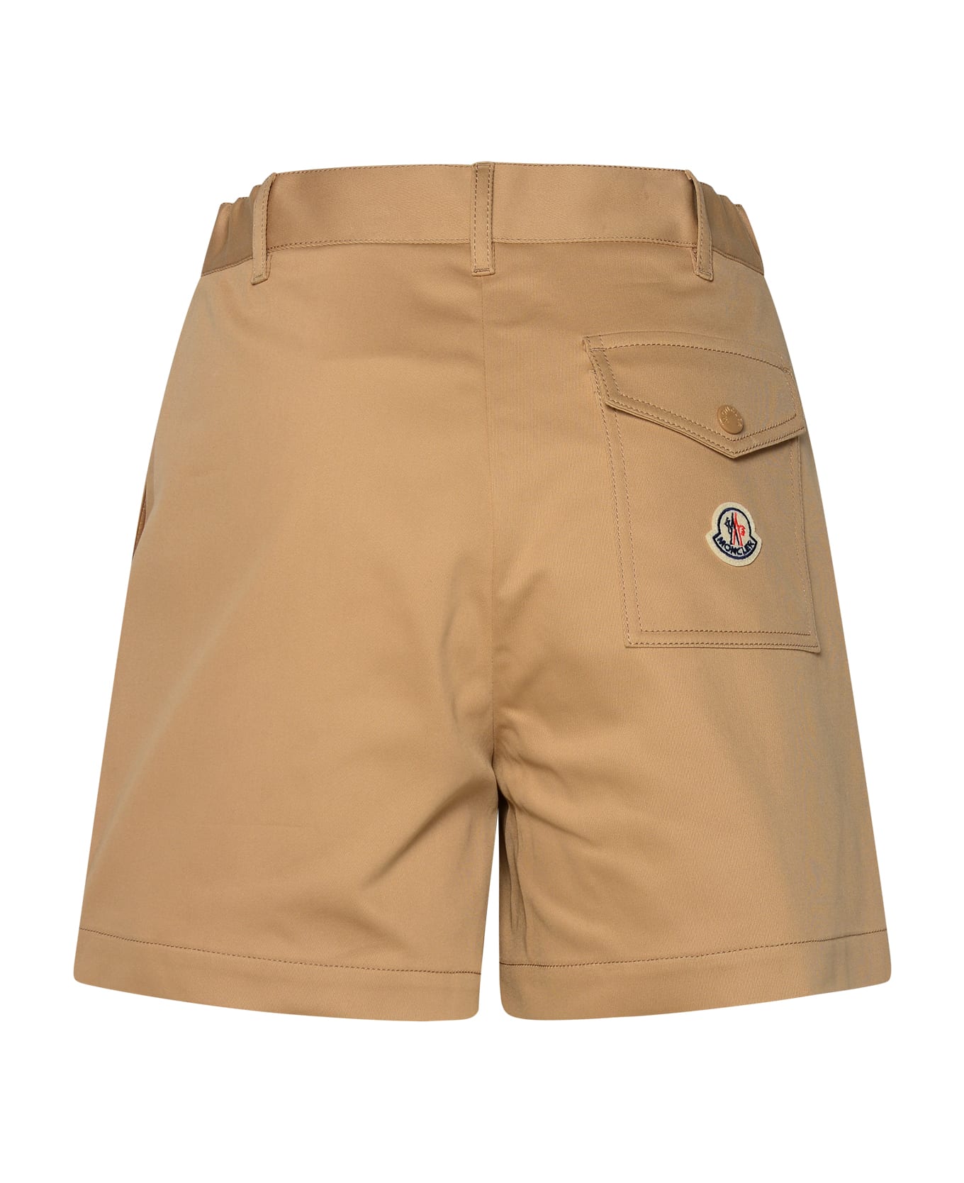 Moncler Beige Cotton Blend Shorts - Light Brown ショートパンツ