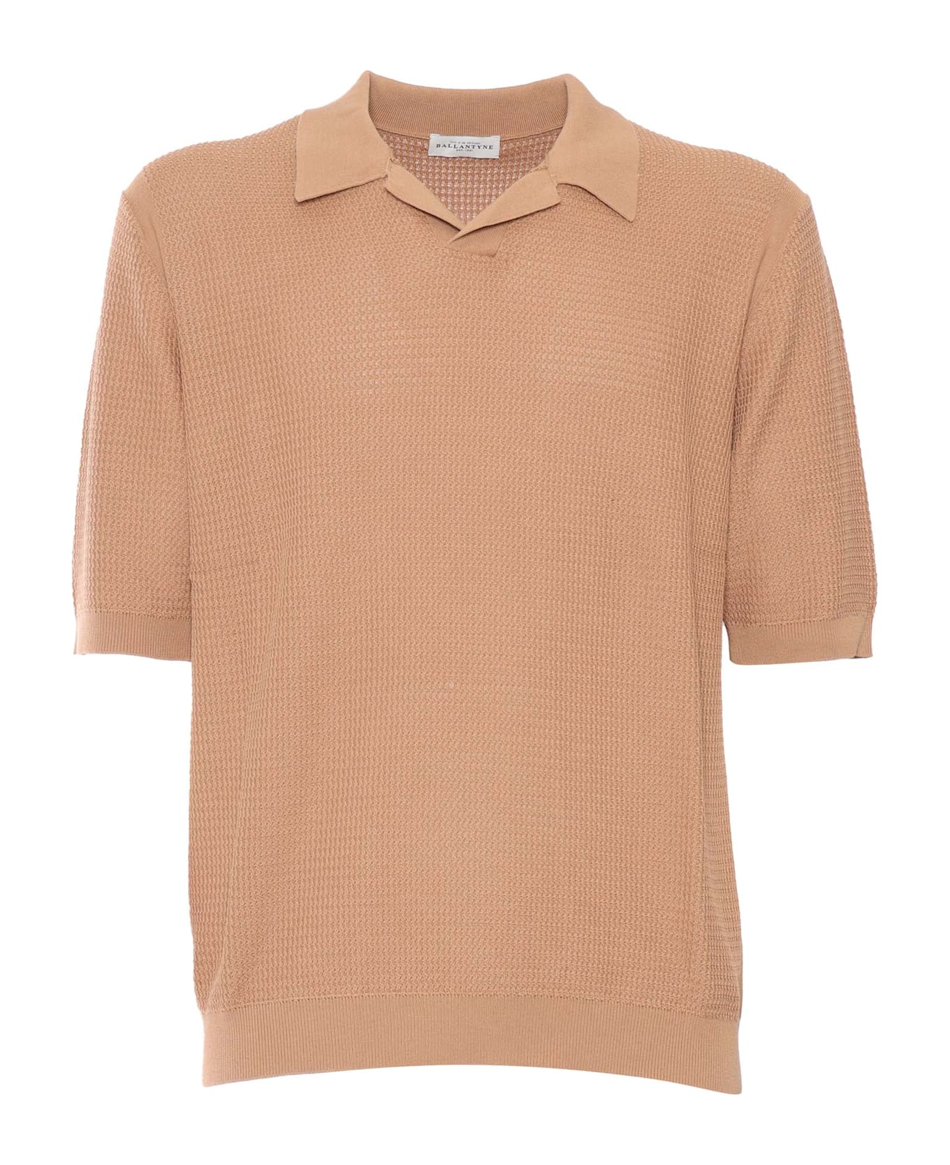 Ballantyne Short Sleeves Polo - BROWN