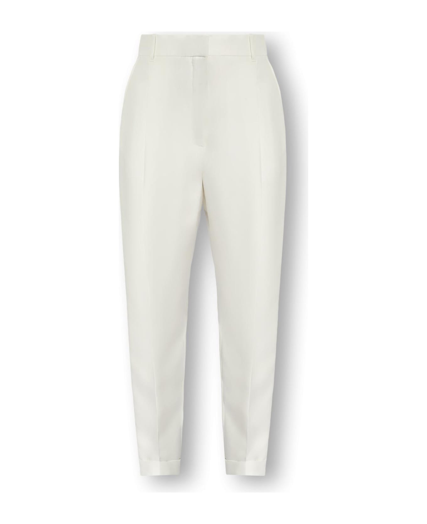 Alexander McQueen Pleat-front Trousers - WHITE