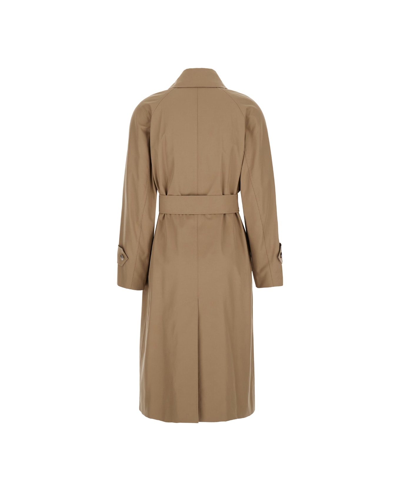 Burberry Beige Trench Coat With Pointed Collar In Cotton Woman - Beige