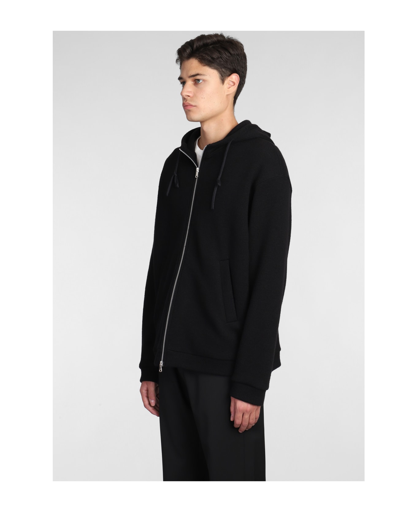 Barena Gomone Sweatshirt In Black Wool - black