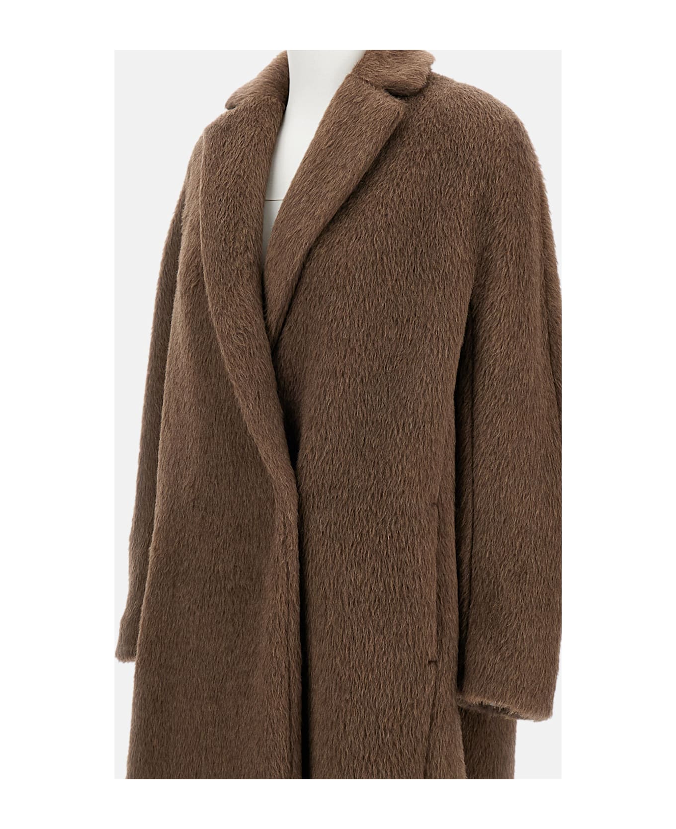 
S Max Mara Wool Blend Giorgia Coat - Brown