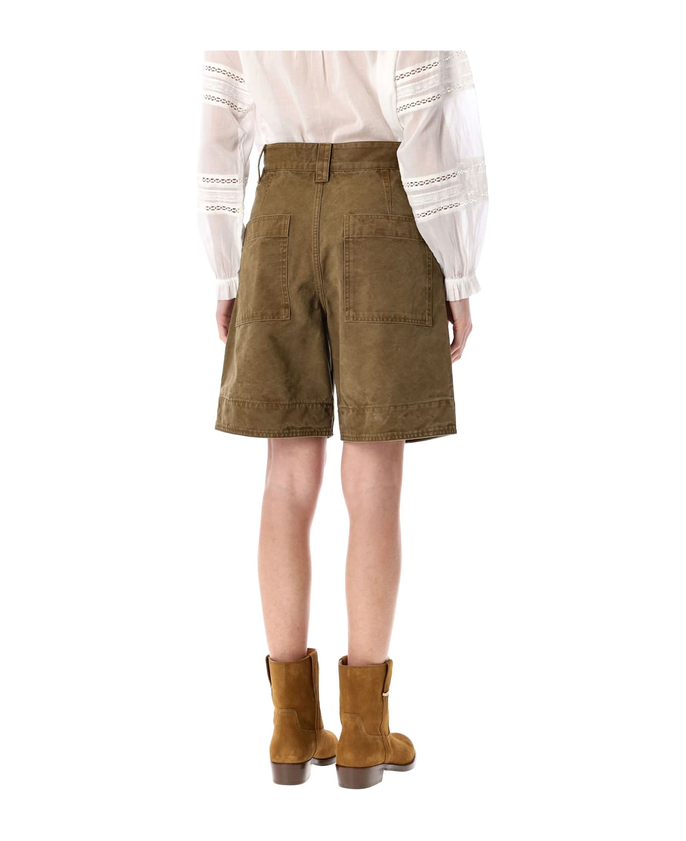 Marant Étoile 'katja' Brown Cotton Shorts - LIGHT BRONZE
