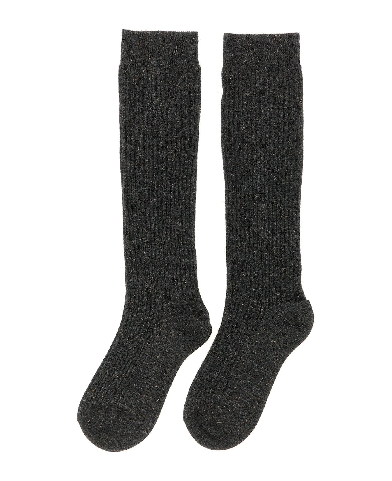 Brunello Cucinelli 
sparkling
 Ribbed Socks - Gray