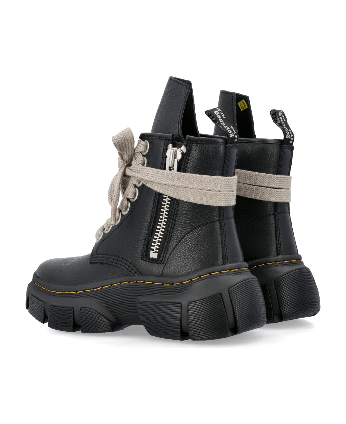 Rick Owens x Dr. Martens 1460 Leather Dmxl Platform Jumbo Lace Up Boots - BLACK ブーツ