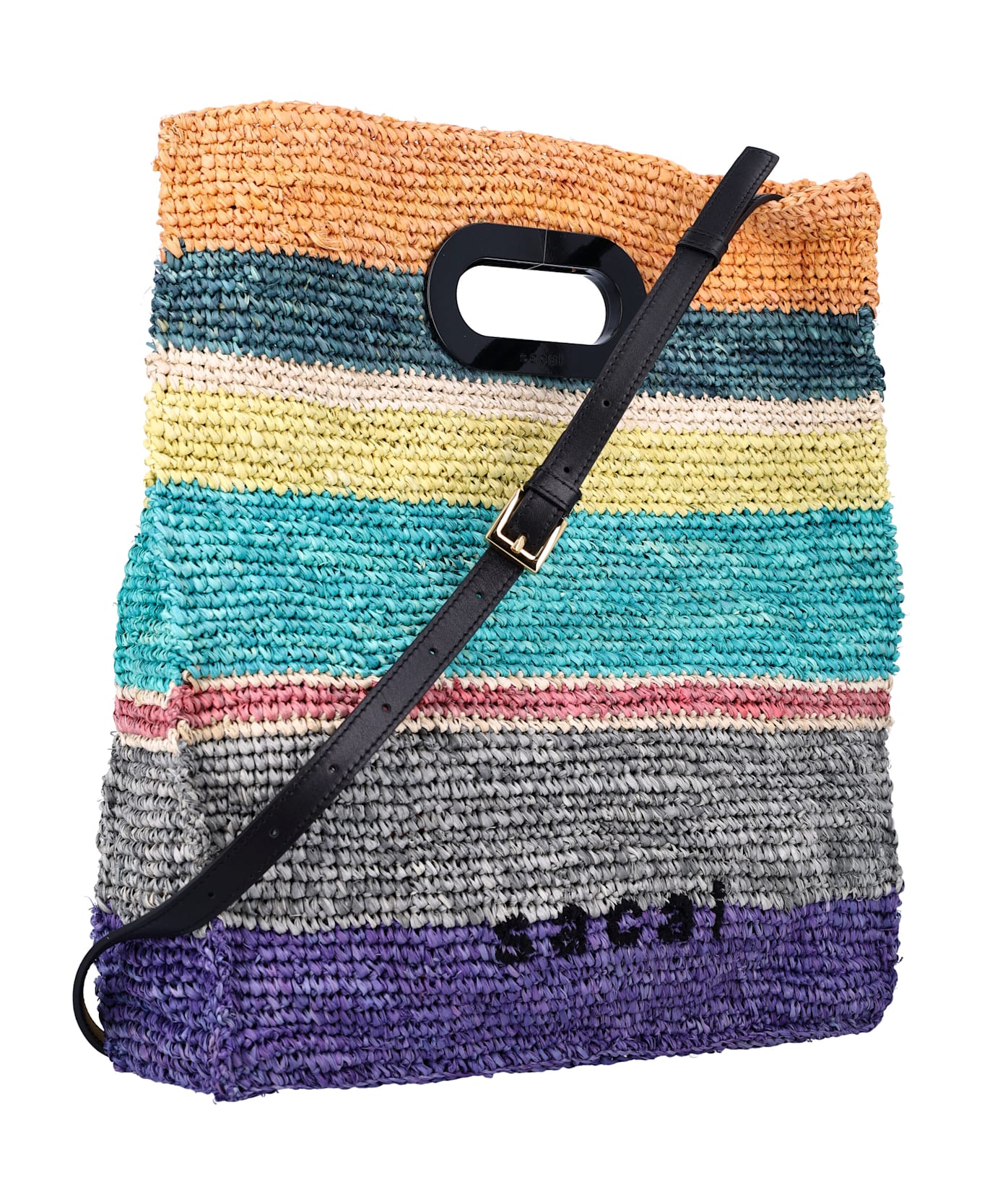Sacai Raffia Tote Bag - MULTICOLOR