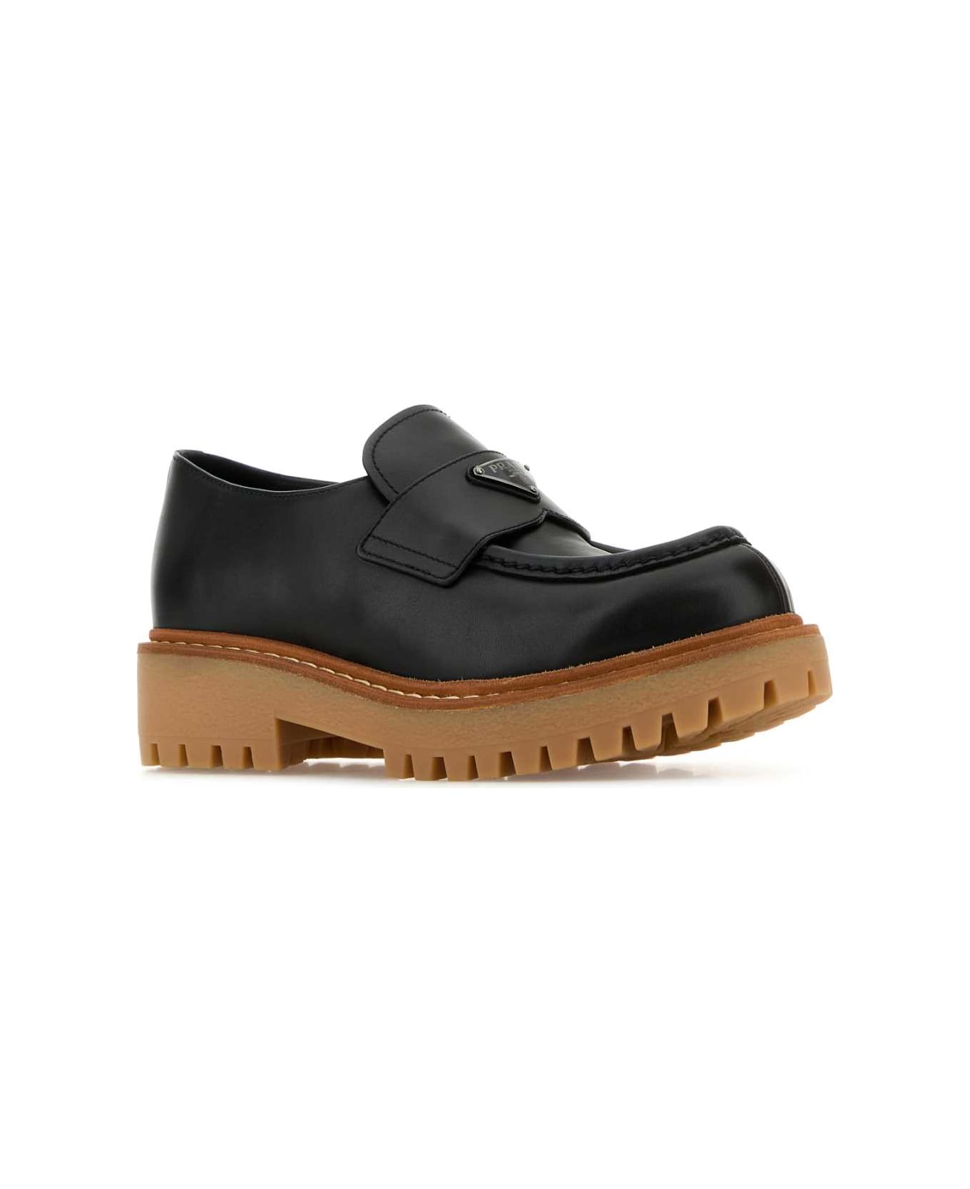 Black Leather Loafers - Thumbnail 1