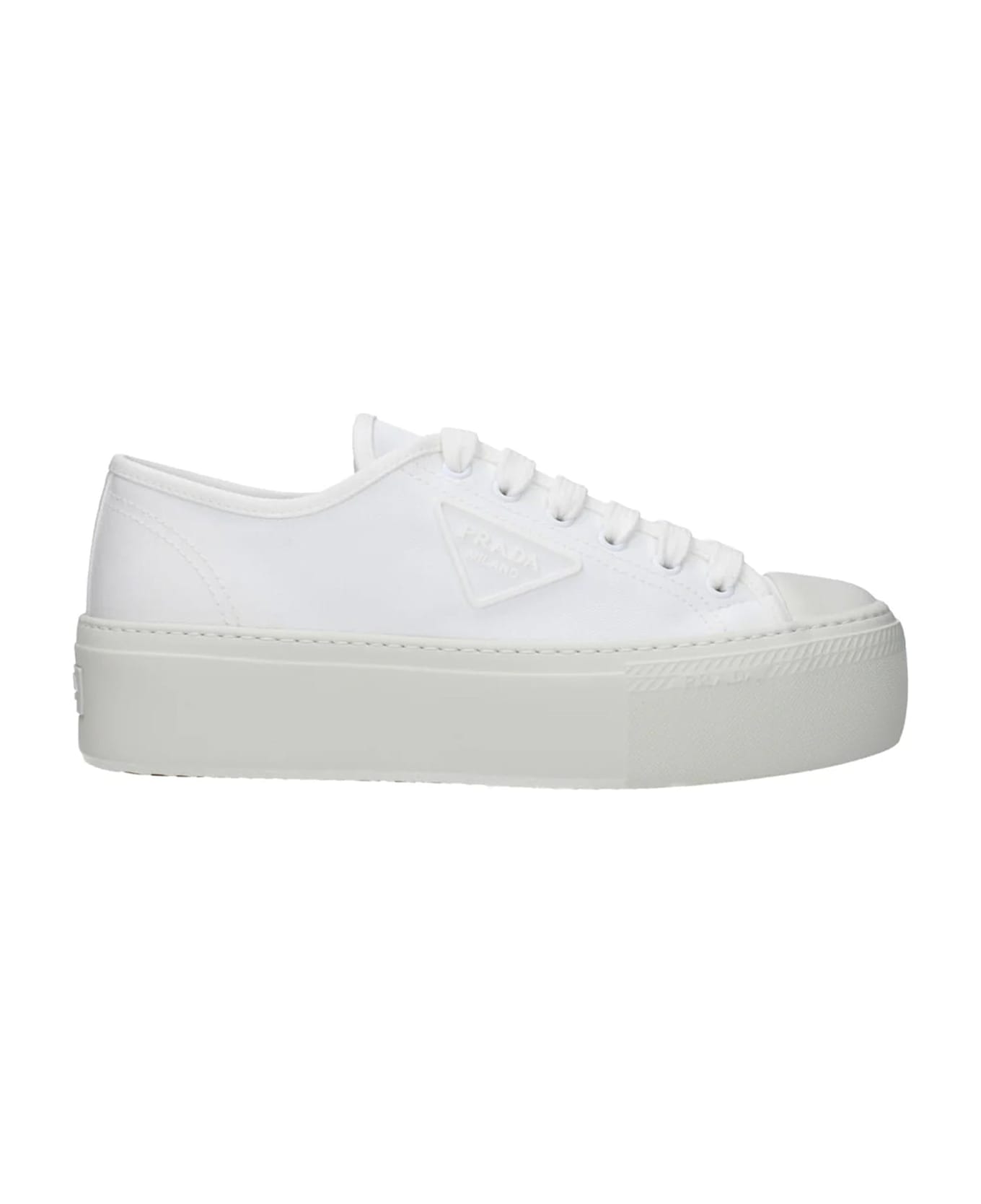 Prada Cotton Sneakers - White