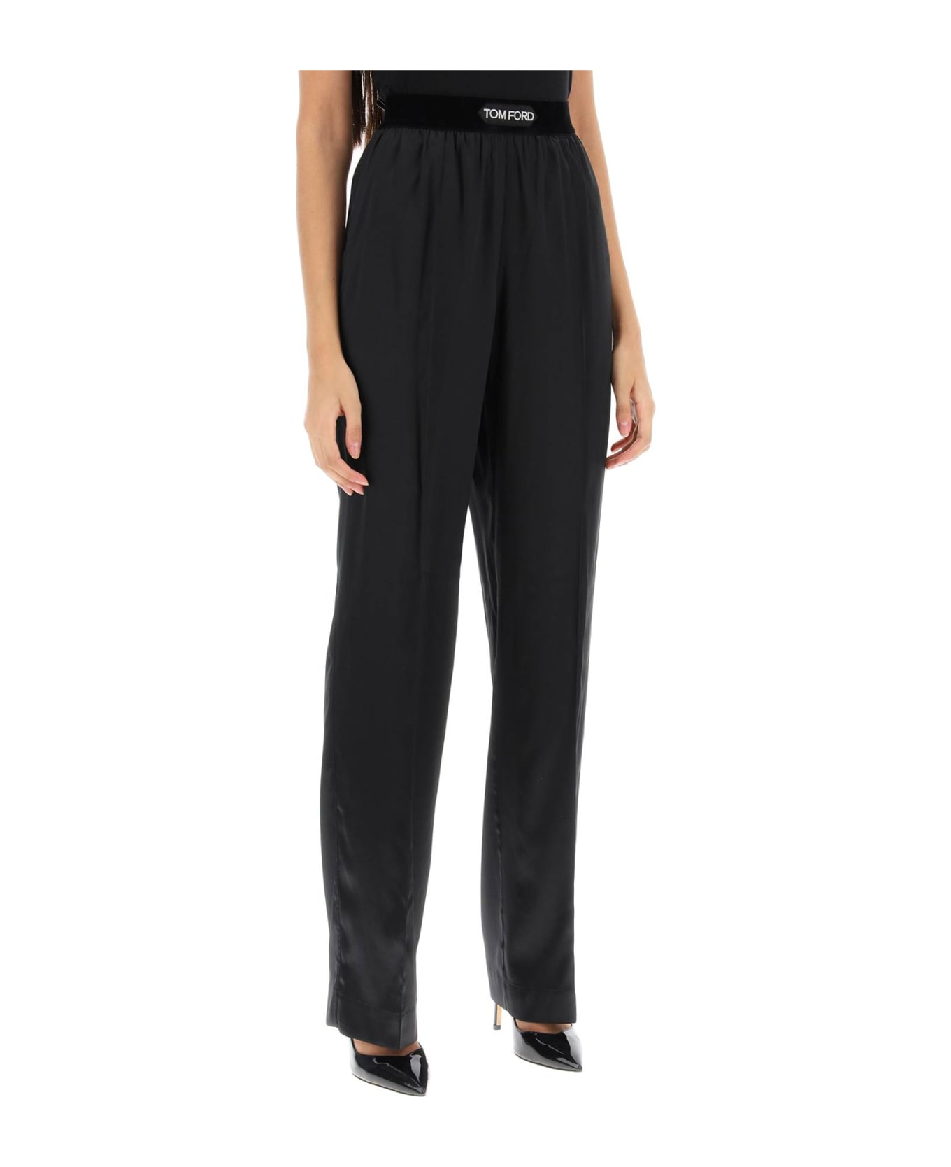 Tom Ford Satin Trousers - black