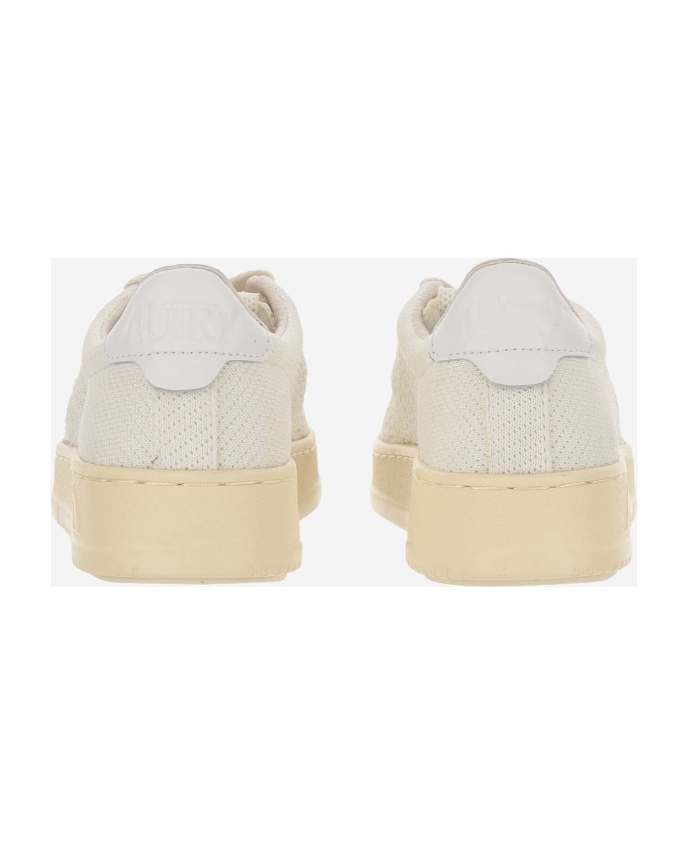 Autry Medalist Easeknit Low Fabric Sneakers - Ivory