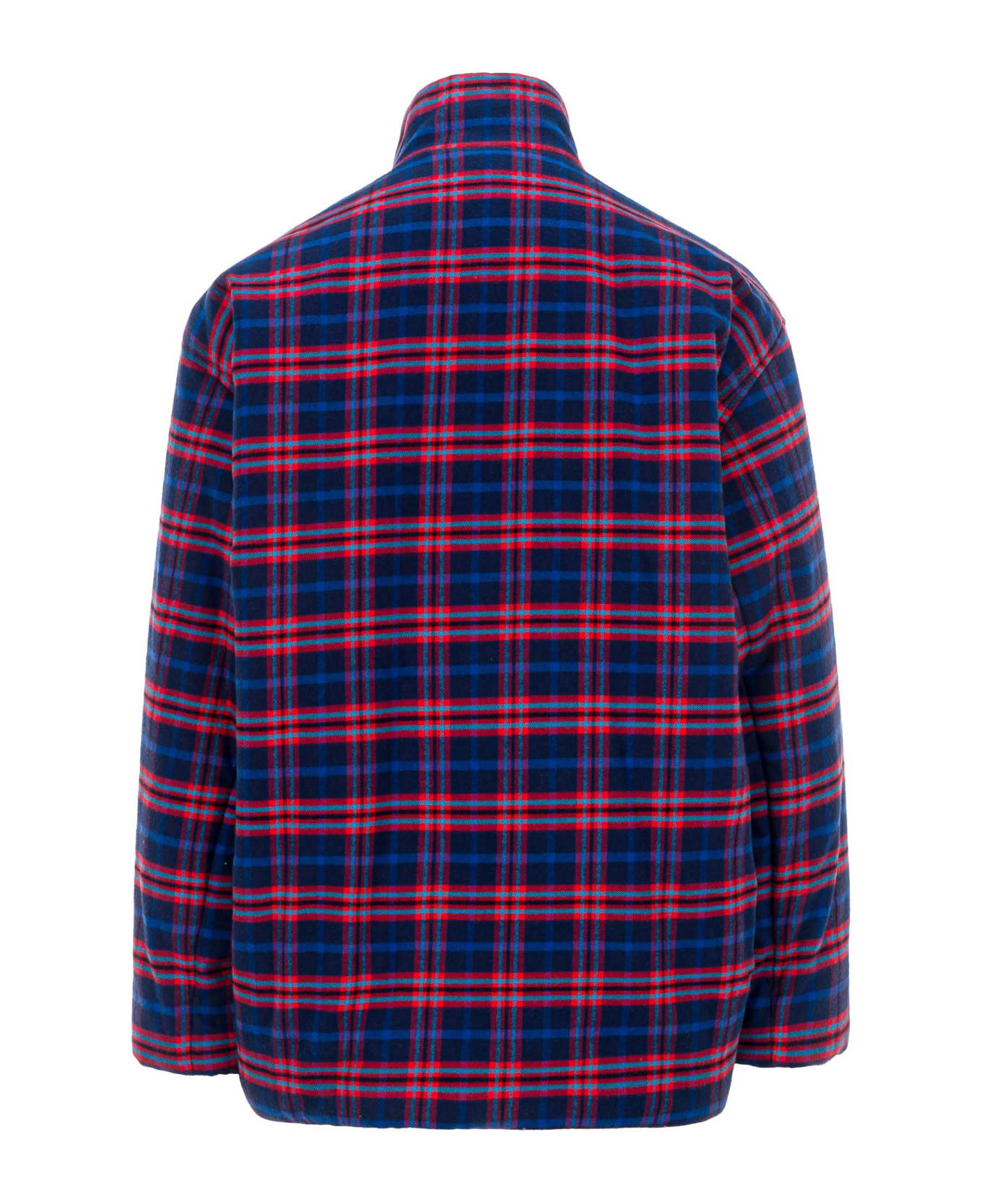 Balenciaga Check Jacket - BLUE RED
