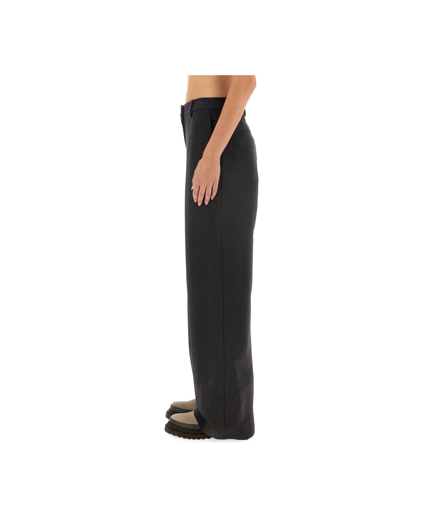Brunello Cucinelli Wide Leg Pants - GREY