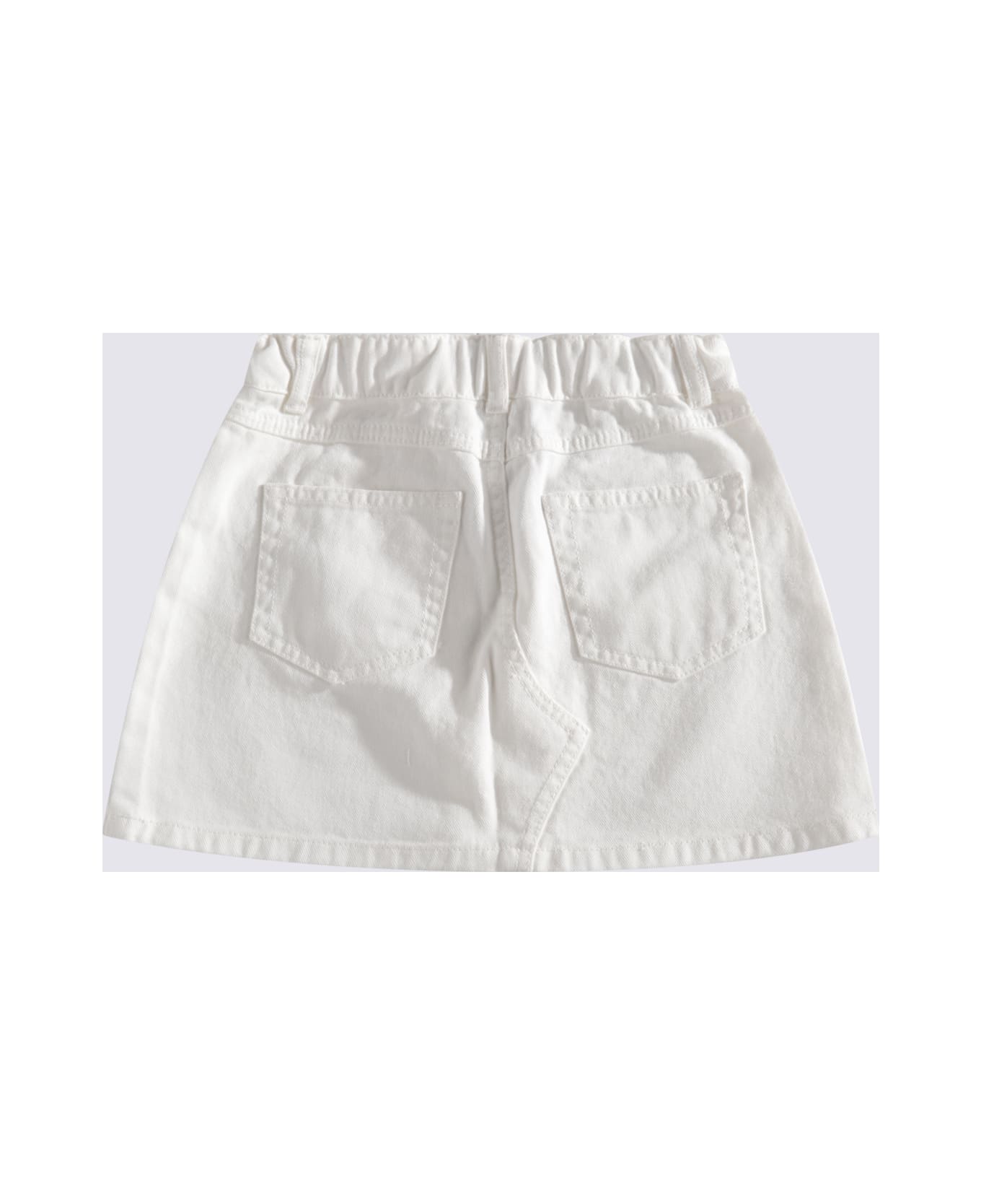 Moschino White Cotton Denim Skirt - Cloud