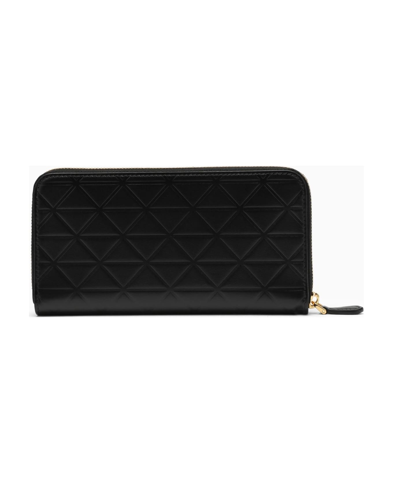 Prada Black Leather Zip-around Wallet - Nero