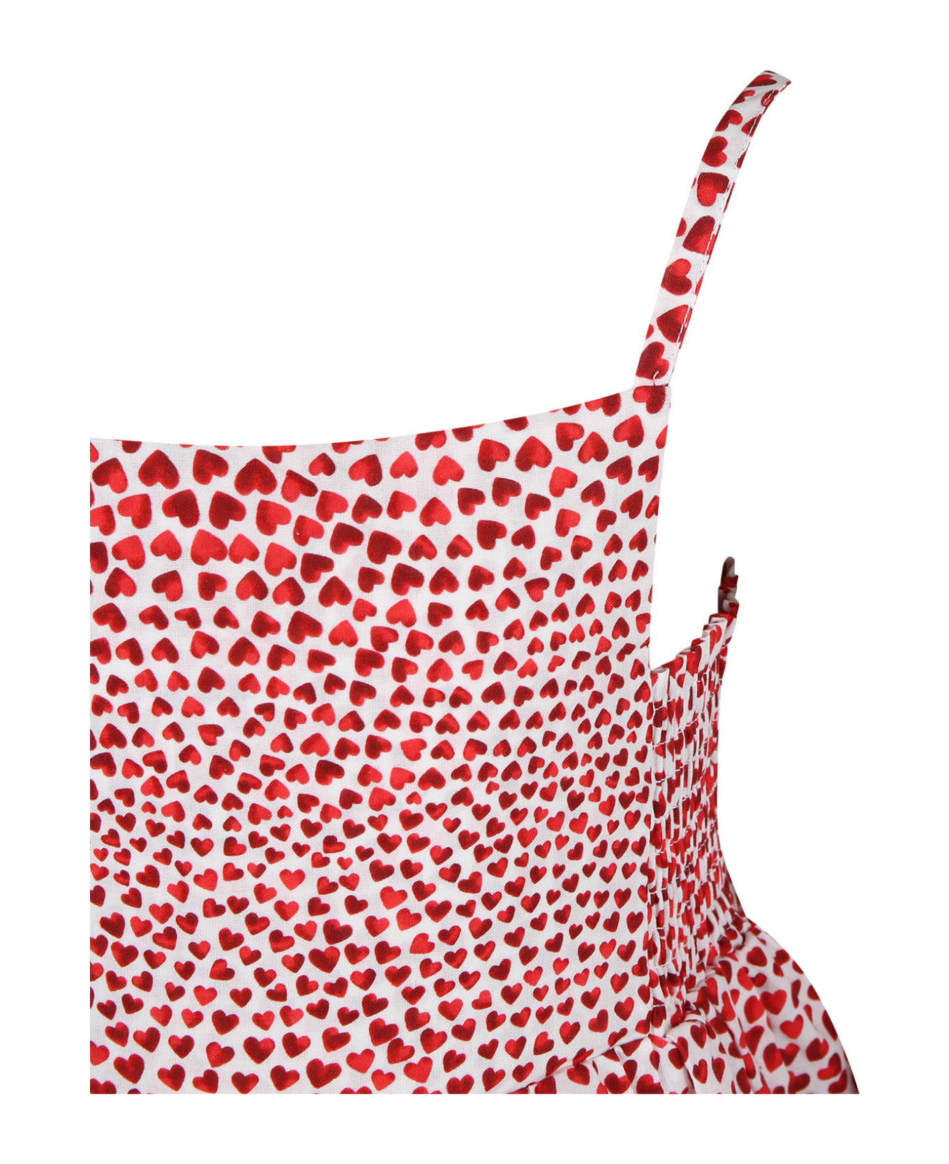 Stella McCartney Kids Red Dress For Girl With Hearts - Red