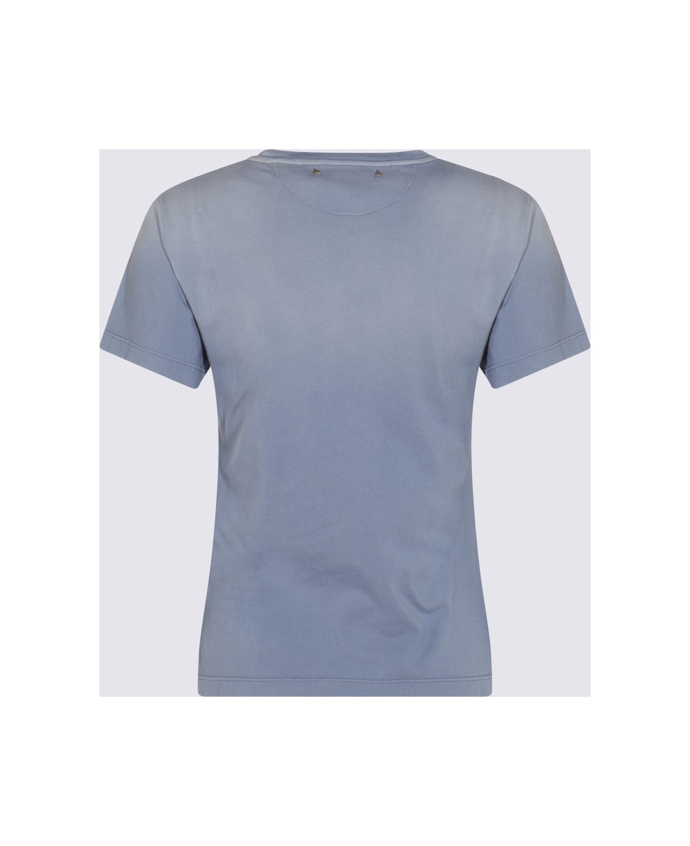 Golden Goose Blue Cotton T-shirt - CHINA BLUE